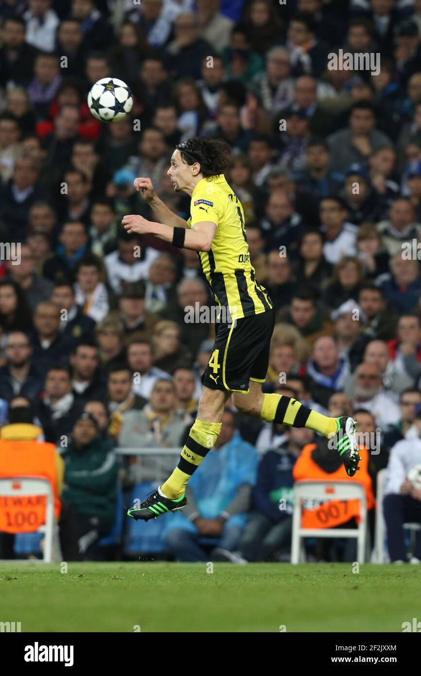 FUSSBALL - UEFA CHAMPIONS LEAGUE 2012/2013 - FINALE 1/2 - 2ND LEINER - REAL MADRID / BORUSSIA DORTMUND - MADRID (SPA) - 30/04/2013 - FOTO MANUEL BLONDAU / AOP PRESSE / DPPI - NEVEN SUBOTIC (BOR) Stockfoto