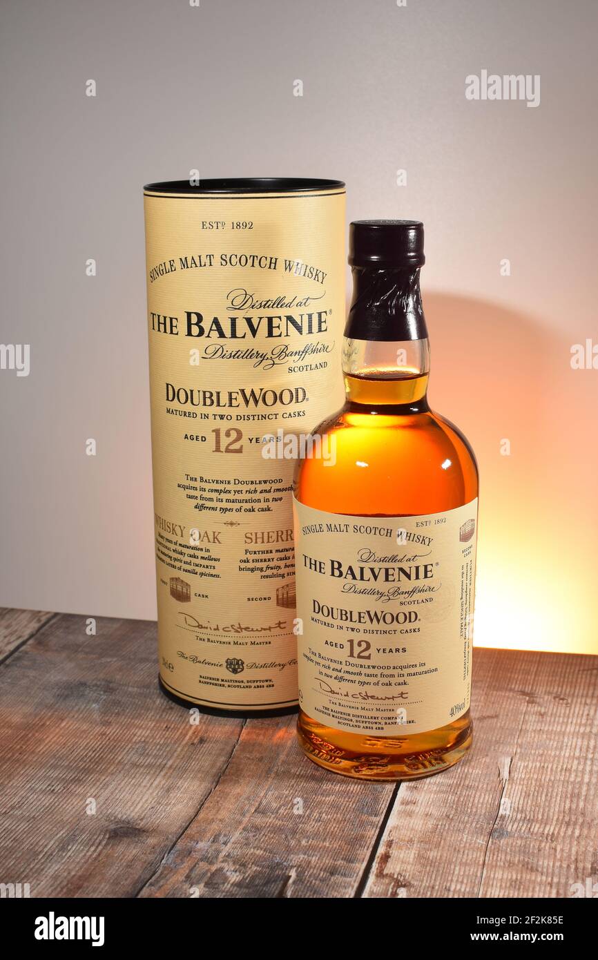 Balvenie Double Wood Scotch Whisky Stockfoto