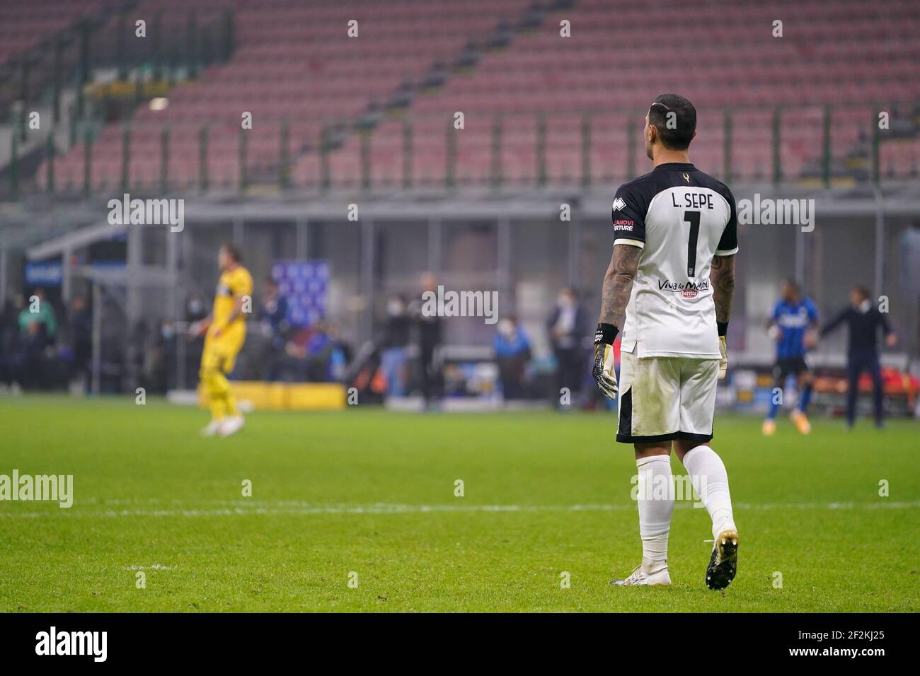 Luigi Sepe Von Parma Calcio Wahrend Der Italienischen Meisterschaft Serie Ein Fussballspiel Zwischen Fc Internazionale Und