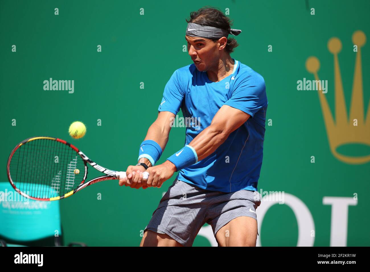Rafael Nadal aus Spanien wahrend der ATP Monte Carlo Rolex Masters 2014 Monaco am 16. April 2014. Foto Manuel Blondau AOP PRESS DPPI Stockfotografie Alamy