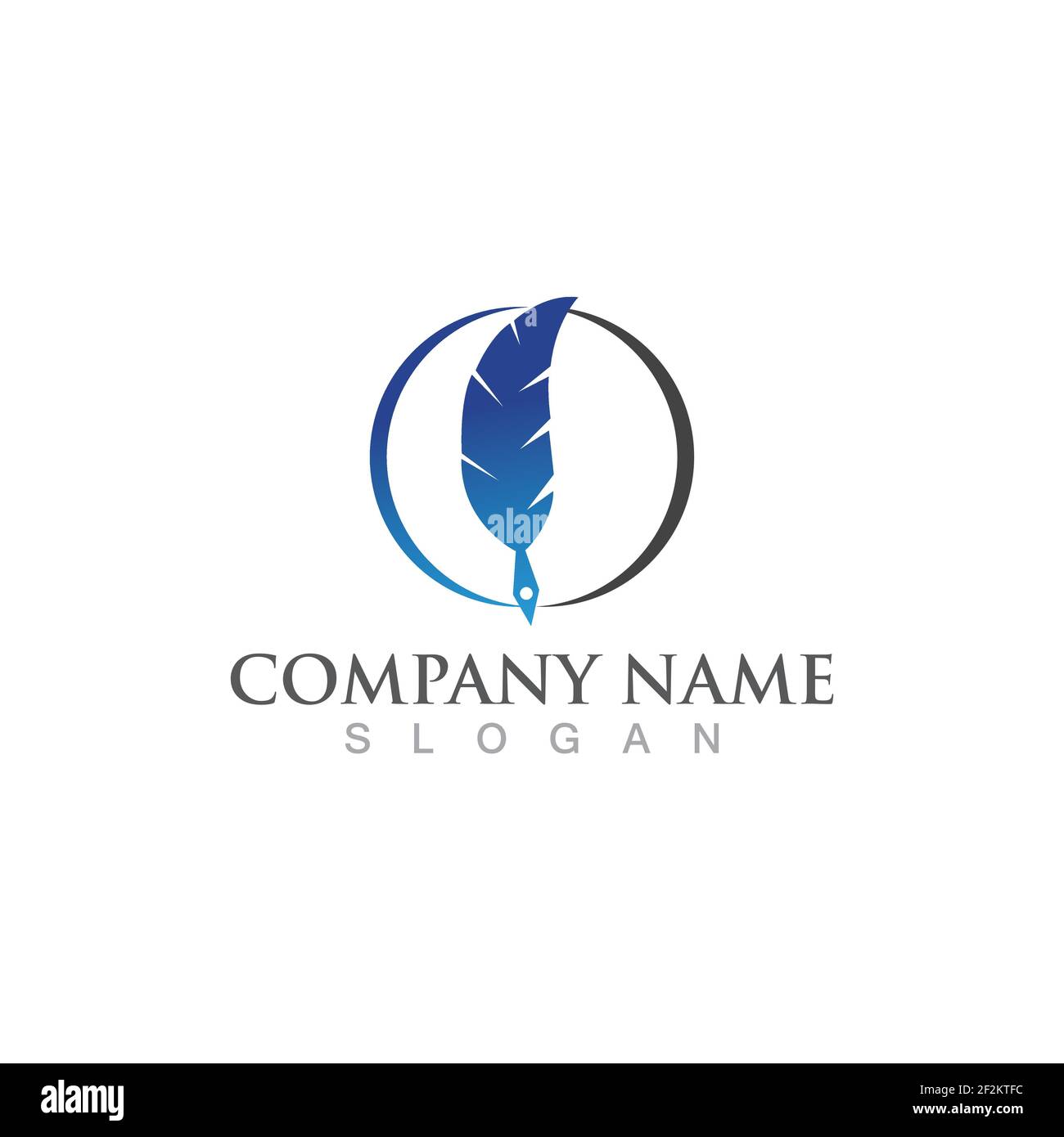 Federstift-Logo und Symbolvektorbild Stock Vektor