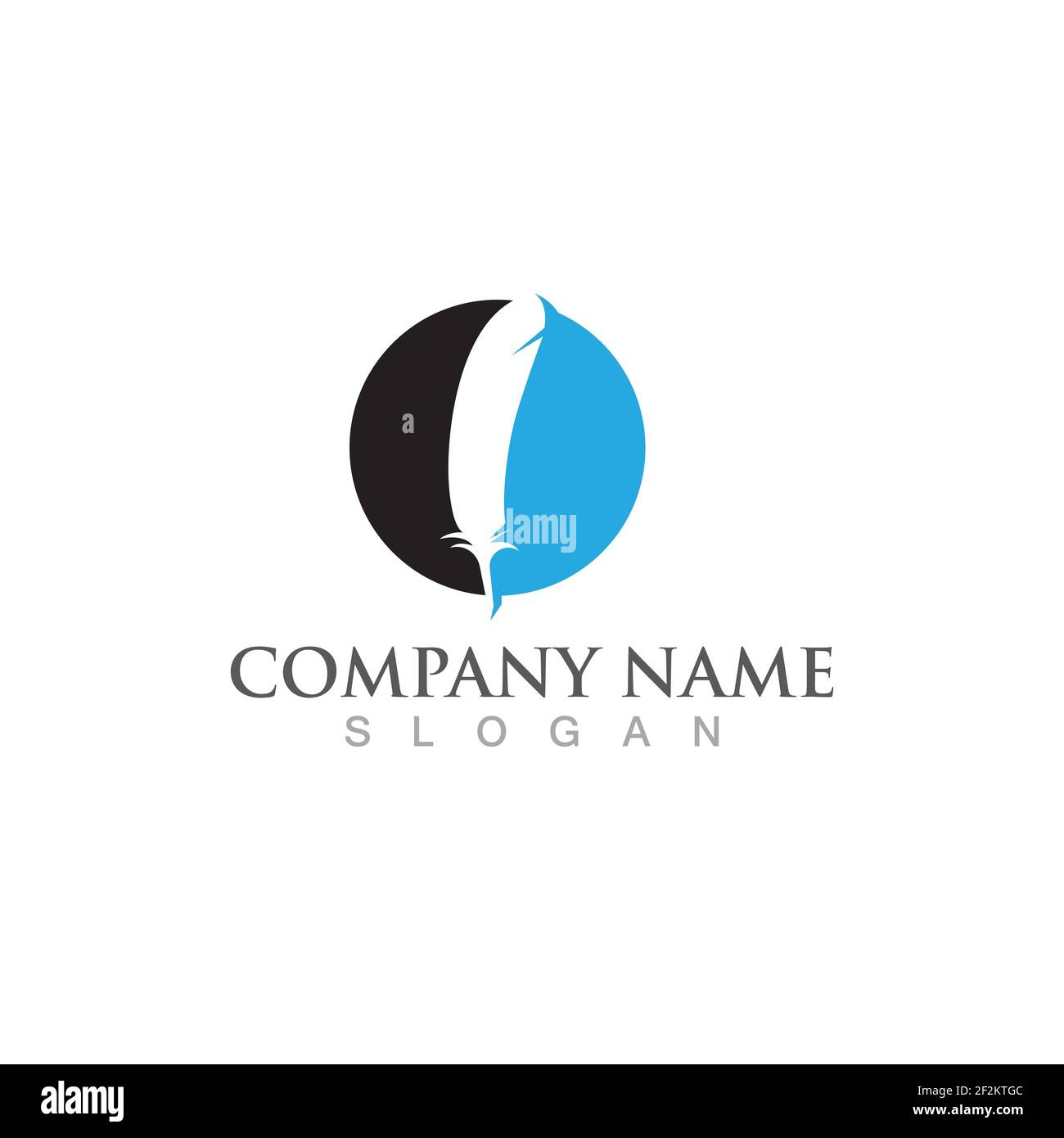 Federstift-Logo und Symbolvektorbild Stock Vektor