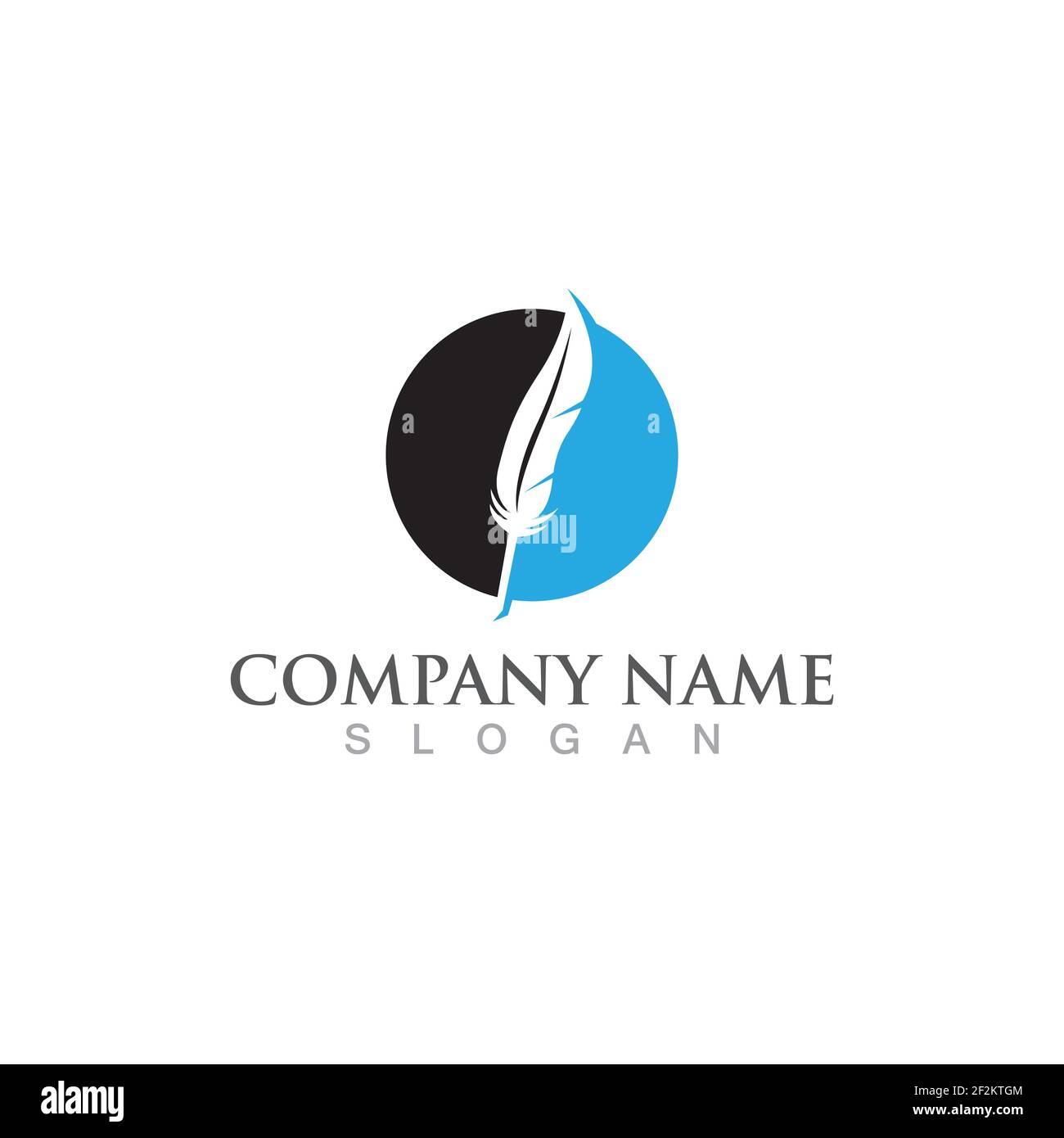 Federstift-Logo und Symbolvektorbild Stock Vektor