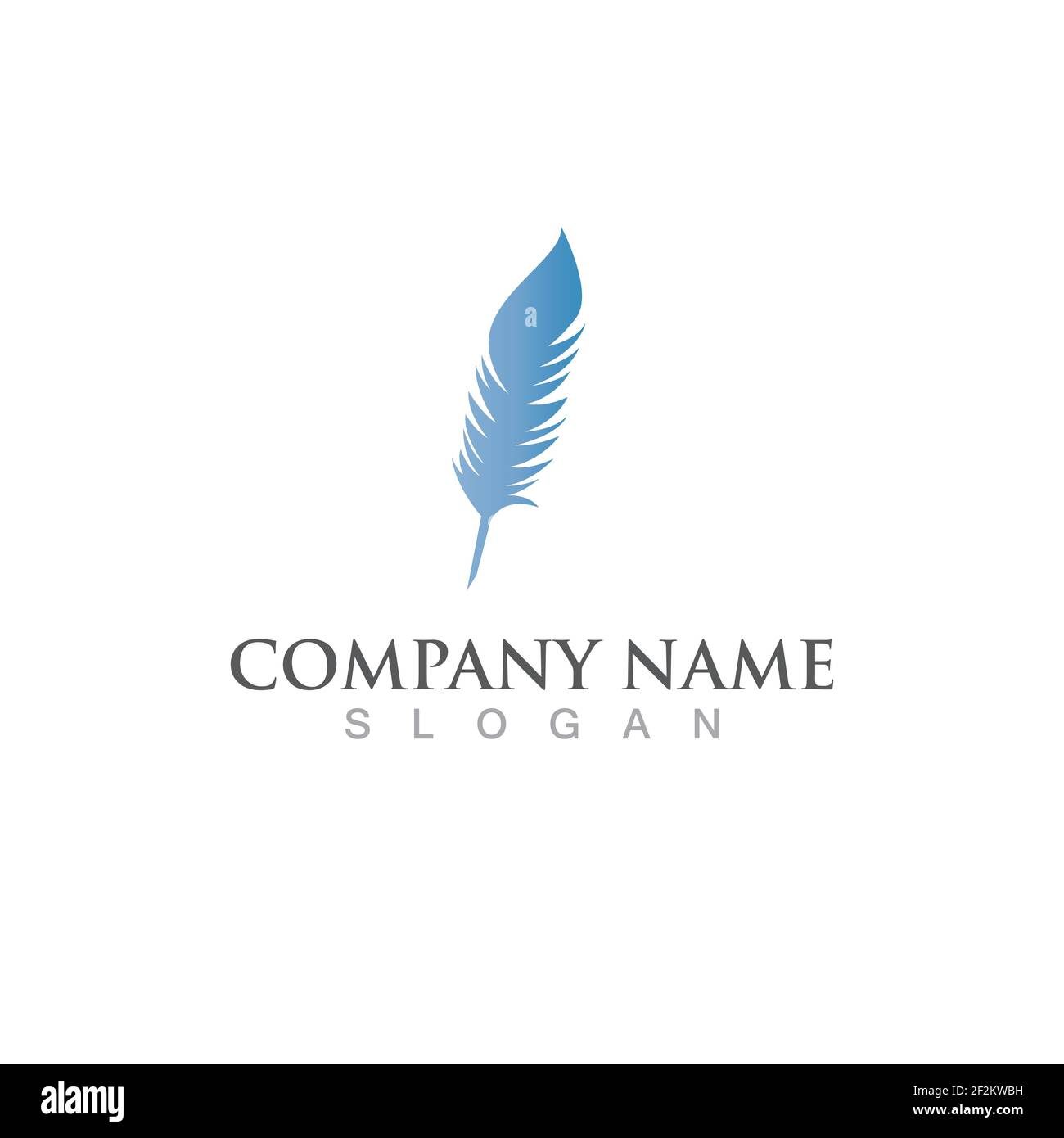 Federstift-Logo und Symbolvektorbild Stock Vektor