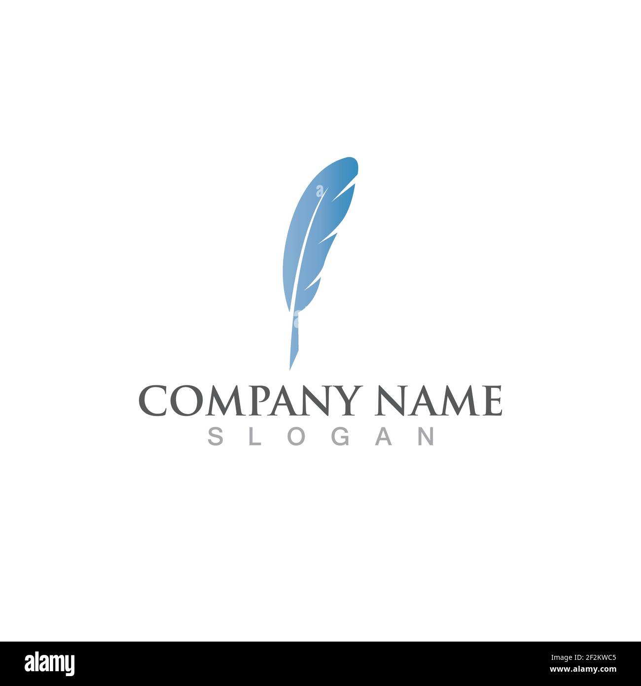 Federstift-Logo und Symbolvektorbild Stock Vektor