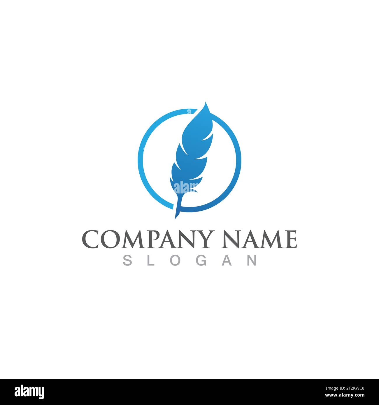 Federstift-Logo und Symbolvektorbild Stock Vektor