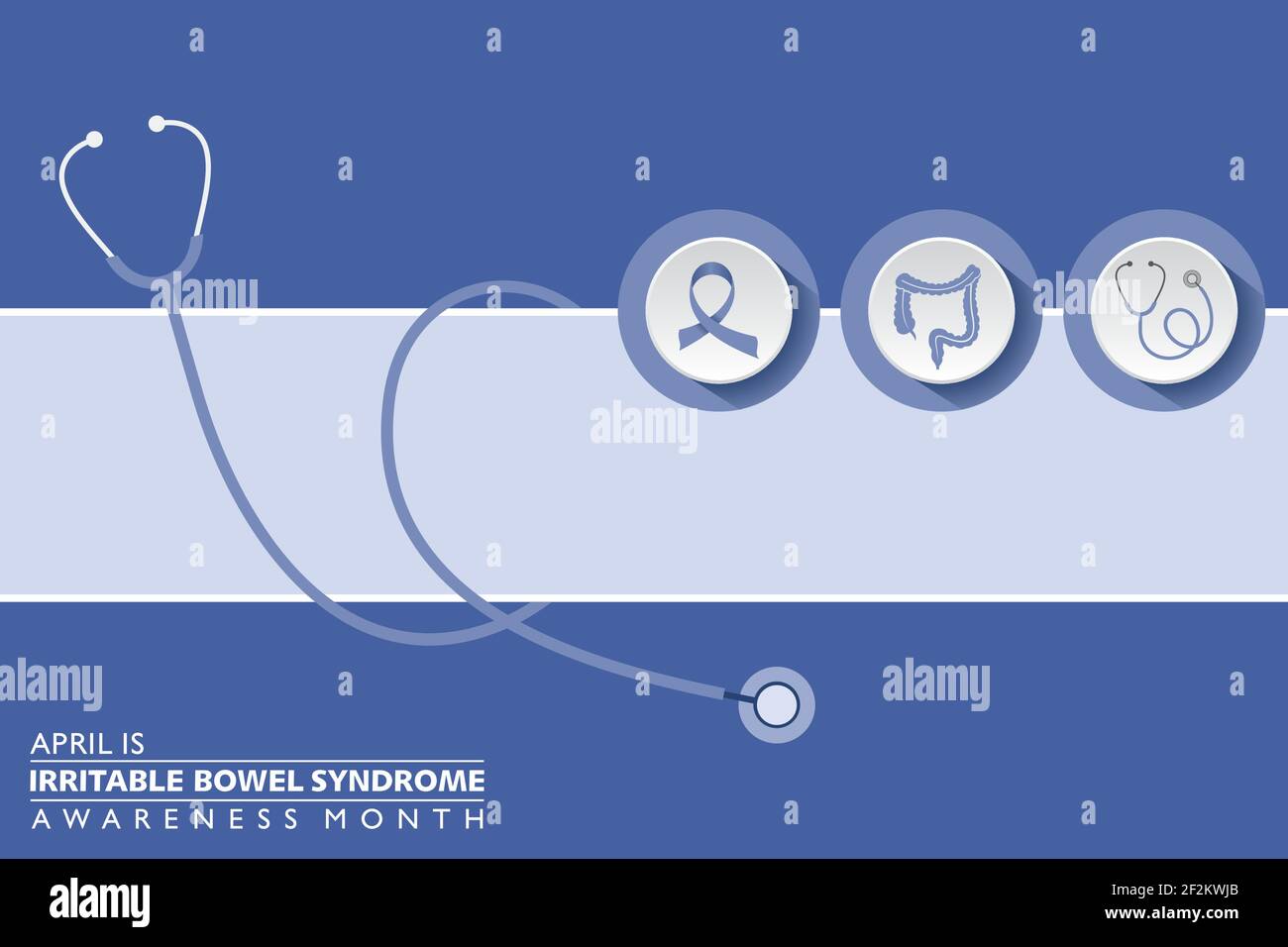 Vektor Illustration des Reizdarmsyndroms (IBS) Awareness Month beobachtet Im April Stock Vektor