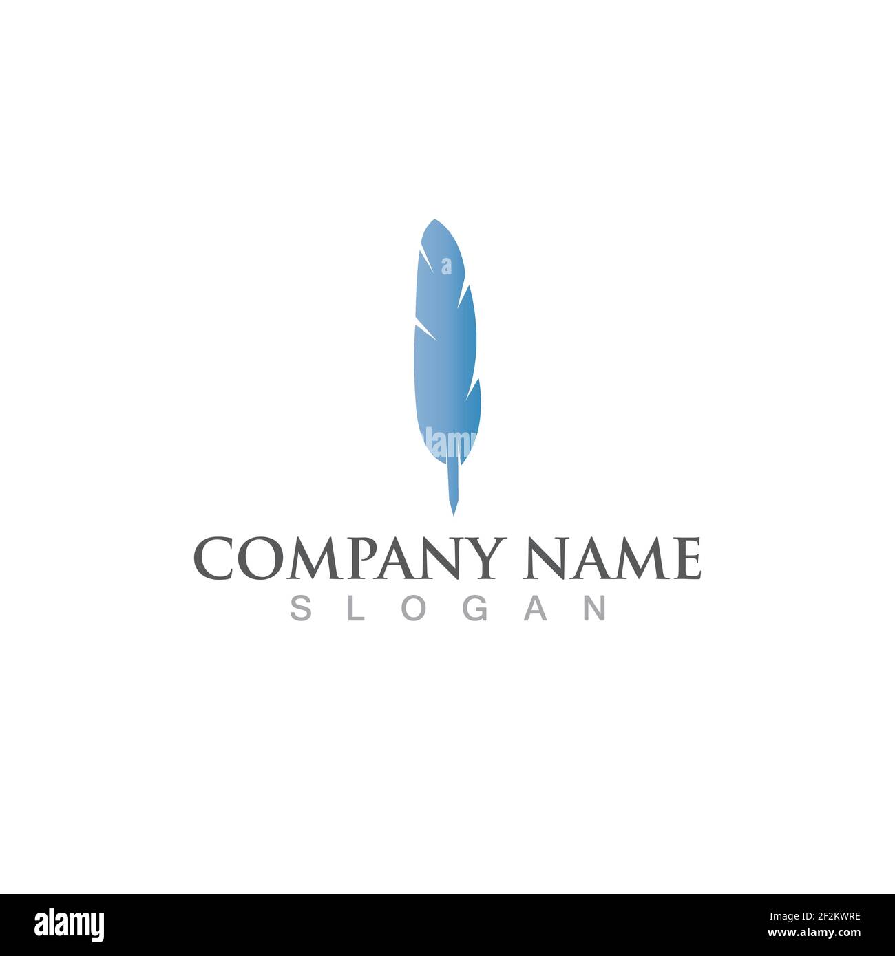 Federstift-Logo und Symbolvektorbild Stock Vektor