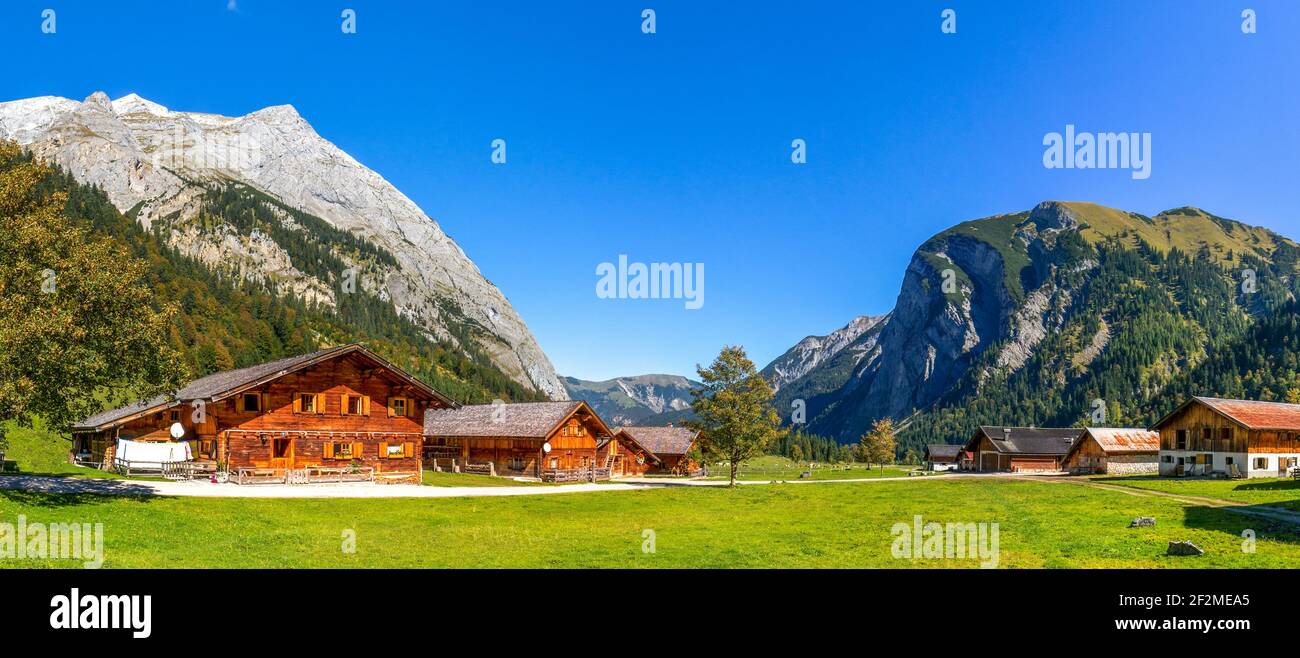 Engalm Hinterriss, Karwendel, in Österreich Stockfoto