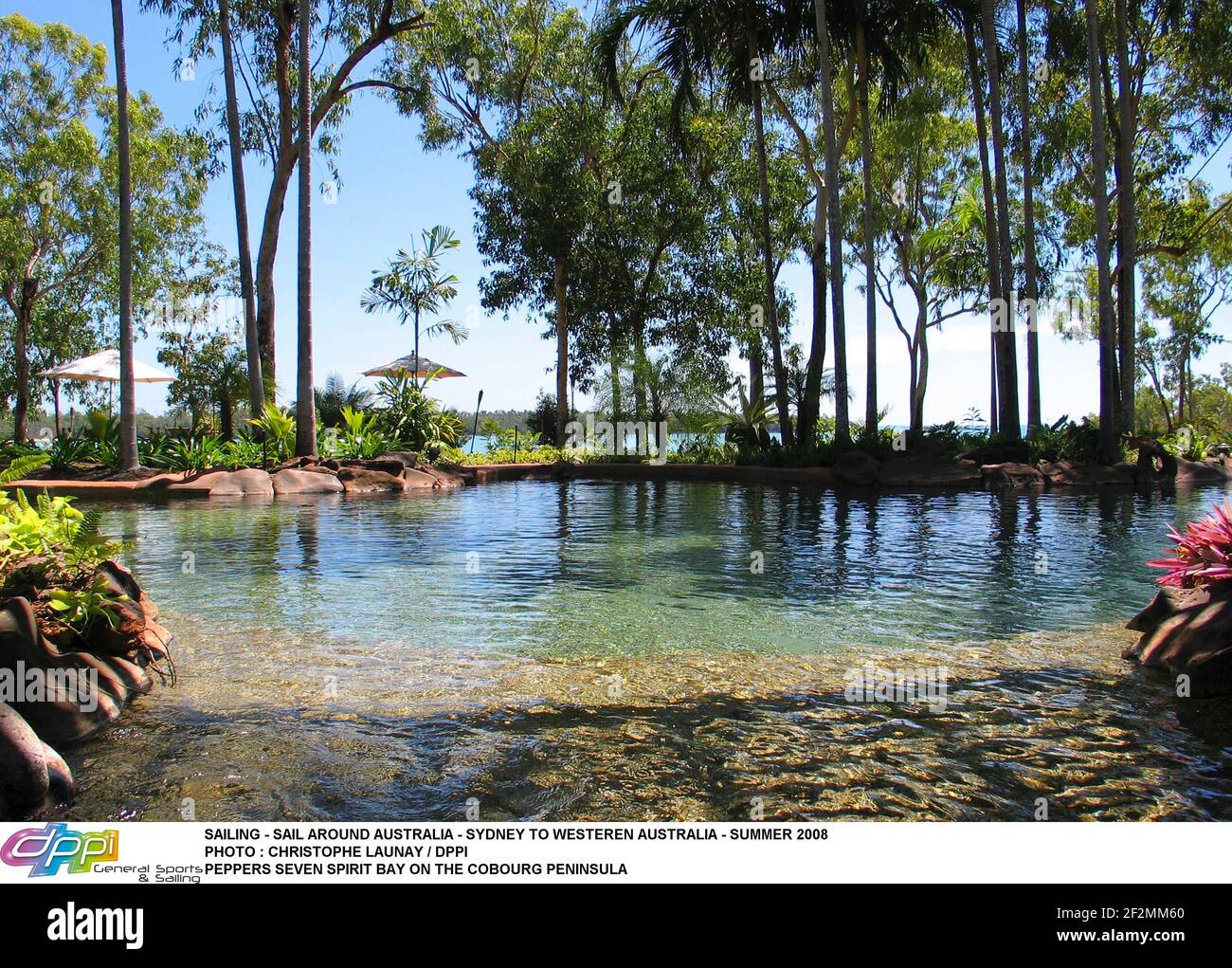 SEGELN - SEGELN UM AUSTRALIEN - SYDNEY NACH WESTEREN AUSTRALIEN - SOMMER 2008 FOTO : CHRISTOPHE LAUNAY / DPPI PEPPERS SEVEN SPIRIT BAY AUF DER HALBINSEL COBOURG Stockfoto