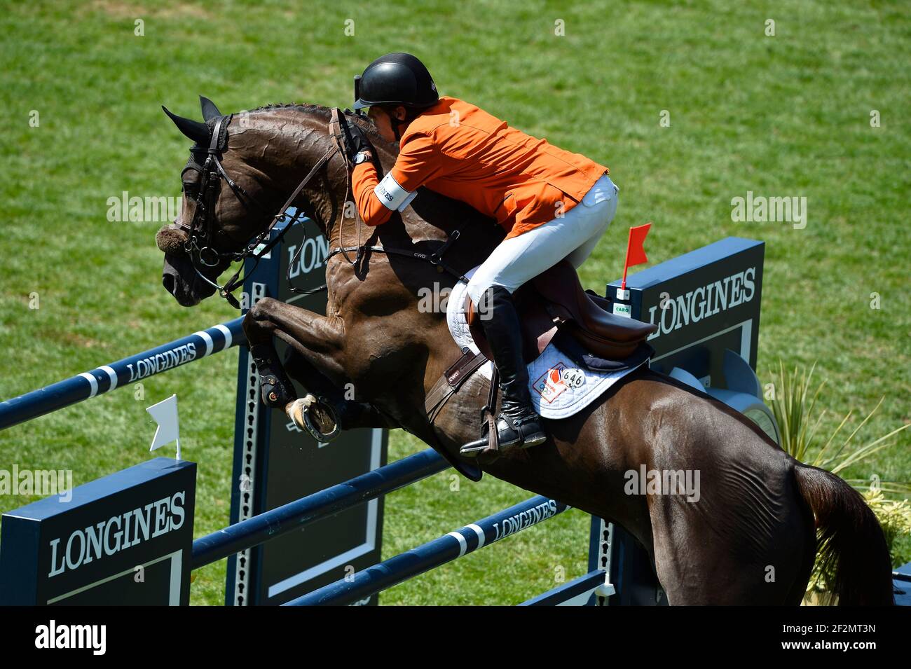 Harrie SMOLDERS (NED) im Don VHP Z beim Longines FEI Nations Cup de France, Wettbewerb des Internationalen Springturnierens von La Baule 2018 (Jumping International de la Baule), am 20. Mai 2018 in La Baule, Frankreich - Foto Christophe Bricot / DPPI Stockfoto