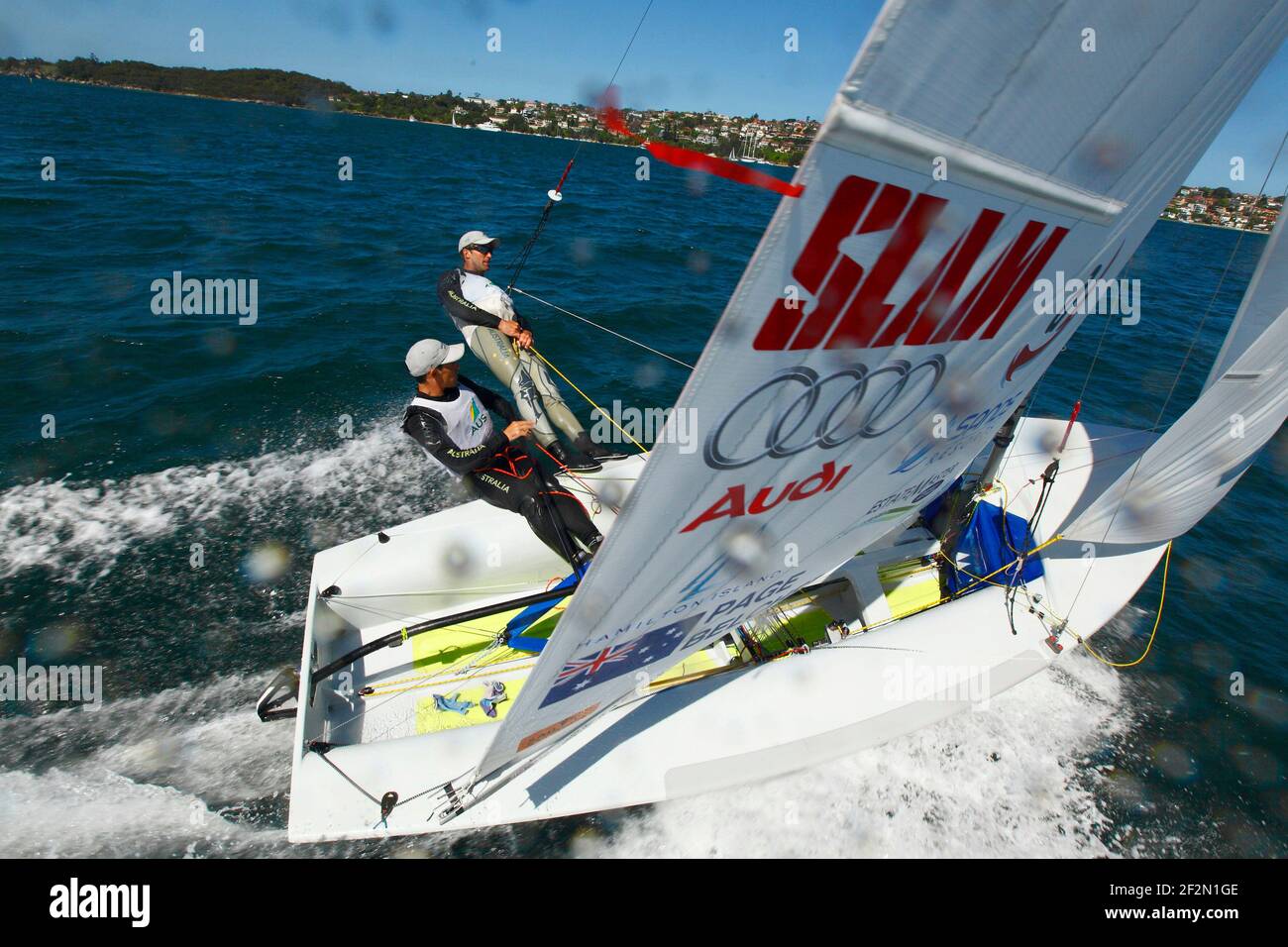 SEGELN - SEGELREGATTA SYDNEY 2009 - OLYMPISCHE KLASSE - WOOLLAHRA SEGELCLUB IN ROSE BAY (AUS) - 05-08/12/2009PHOTO : CHRISTOPHE LAUNAY / DPPI 470 Stockfoto