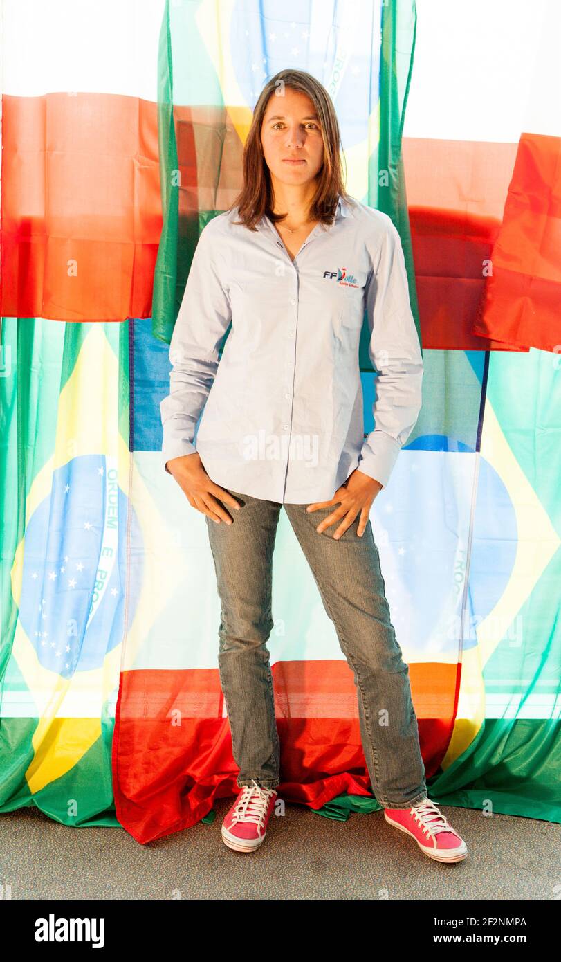 Charline Picon während des olympischen Tages im BPCE-Hauptquartier, RSX Women, am 22. April 2016 in Paris, Frankreich - Foto Christophe Launay / DPPI Stockfoto