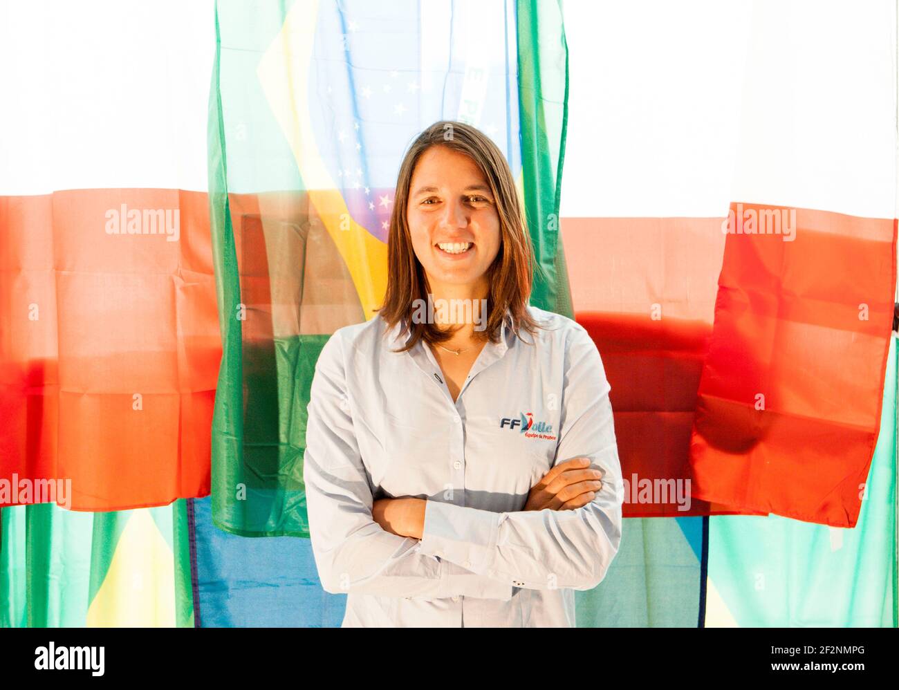 Charline Picon während des olympischen Tages im BPCE-Hauptquartier, RSX Women, am 22. April 2016 in Paris, Frankreich - Foto Christophe Launay / DPPI Stockfoto