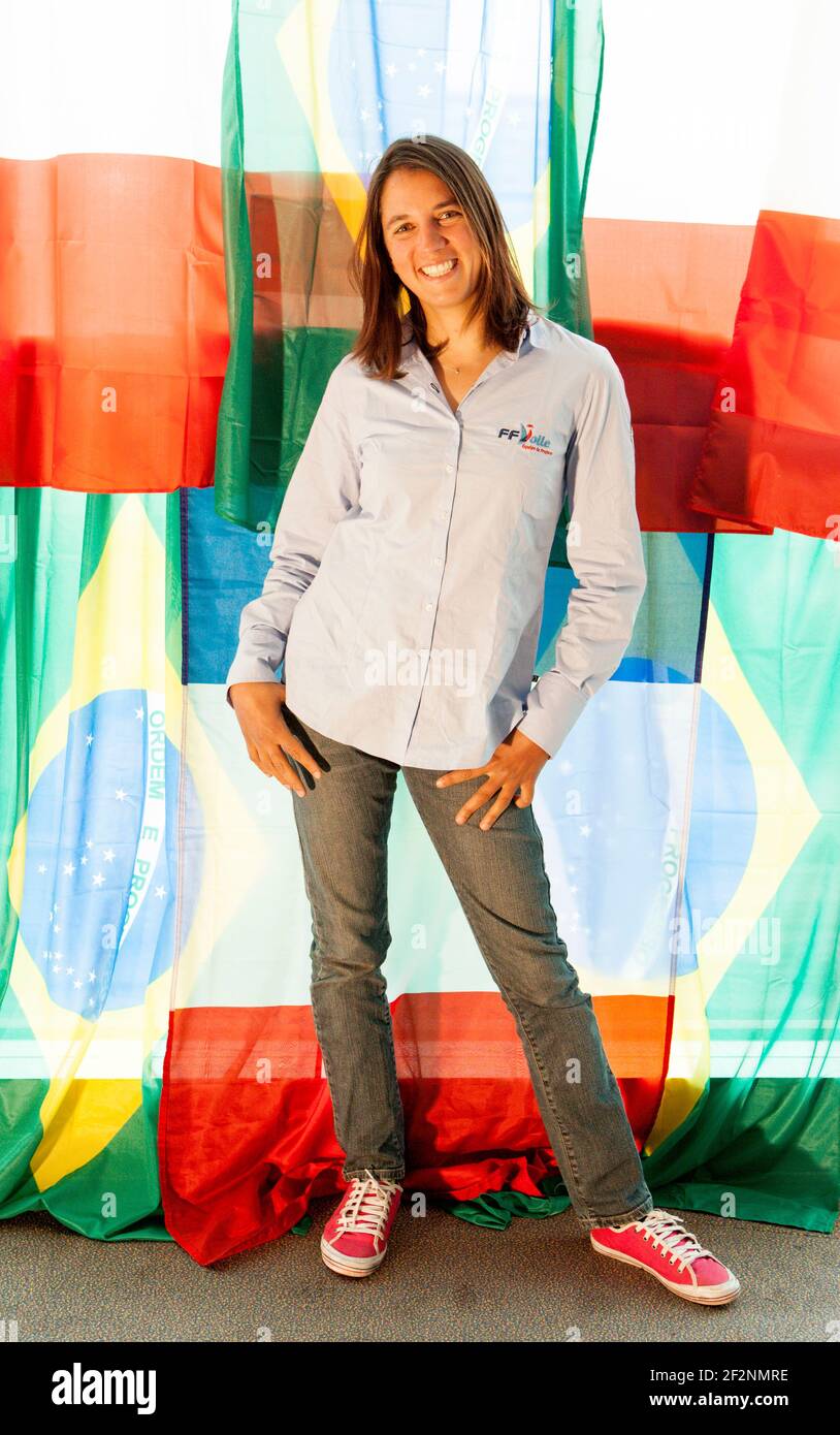 Charline Picon während des olympischen Tages im BPCE-Hauptquartier, RSX Women, am 22. April 2016 in Paris, Frankreich - Foto Christophe Launay / DPPI Stockfoto