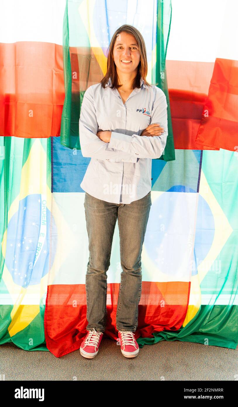 Charline Picon während des olympischen Tages im BPCE-Hauptquartier, RSX Women, am 22. April 2016 in Paris, Frankreich - Foto Christophe Launay / DPPI Stockfoto