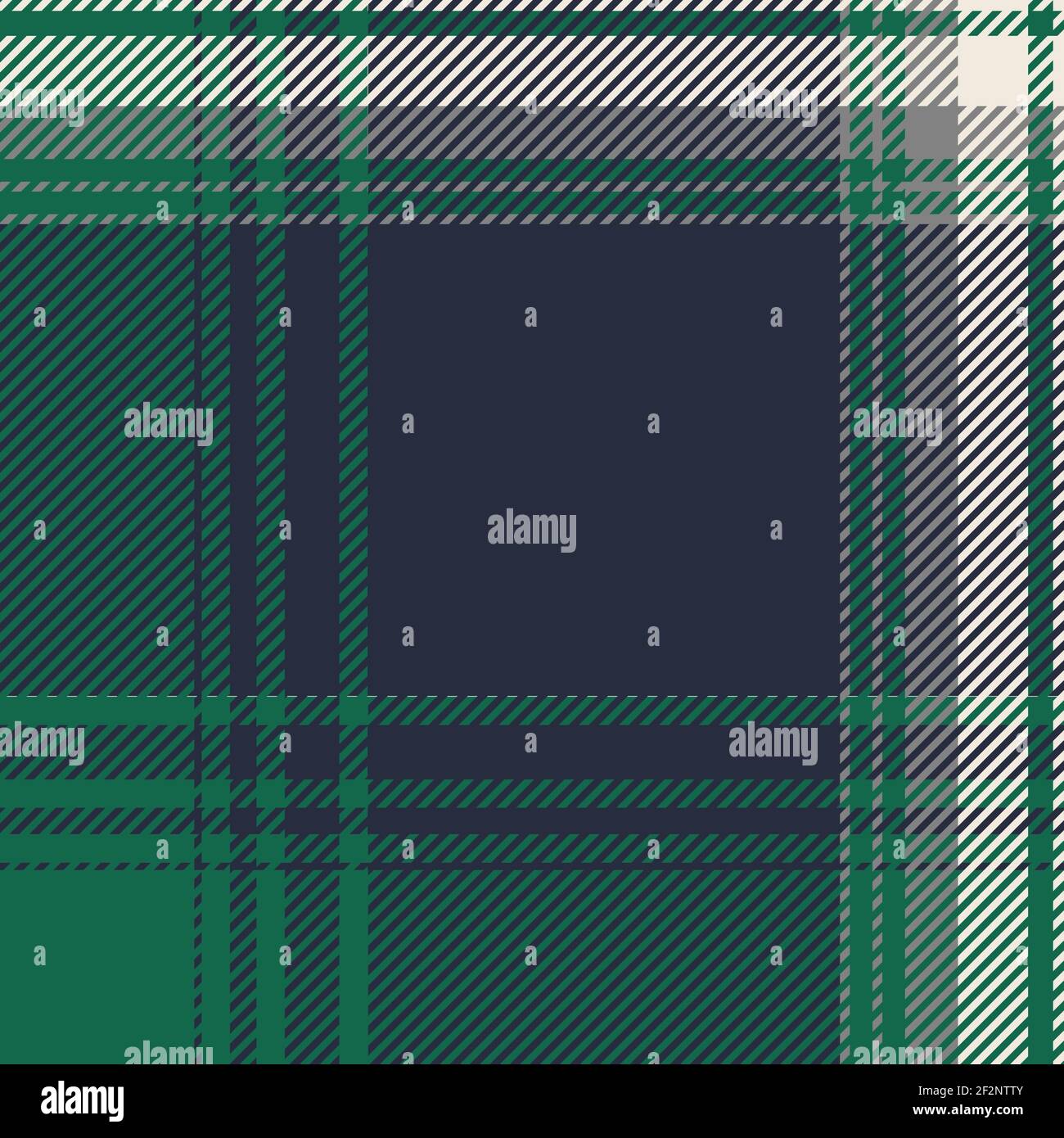 Grün und Navy Vektor nahtlose Plaid Muster Illustration. College-Look Tartan Plaid für Mode Textil-Design. Stock Vektor