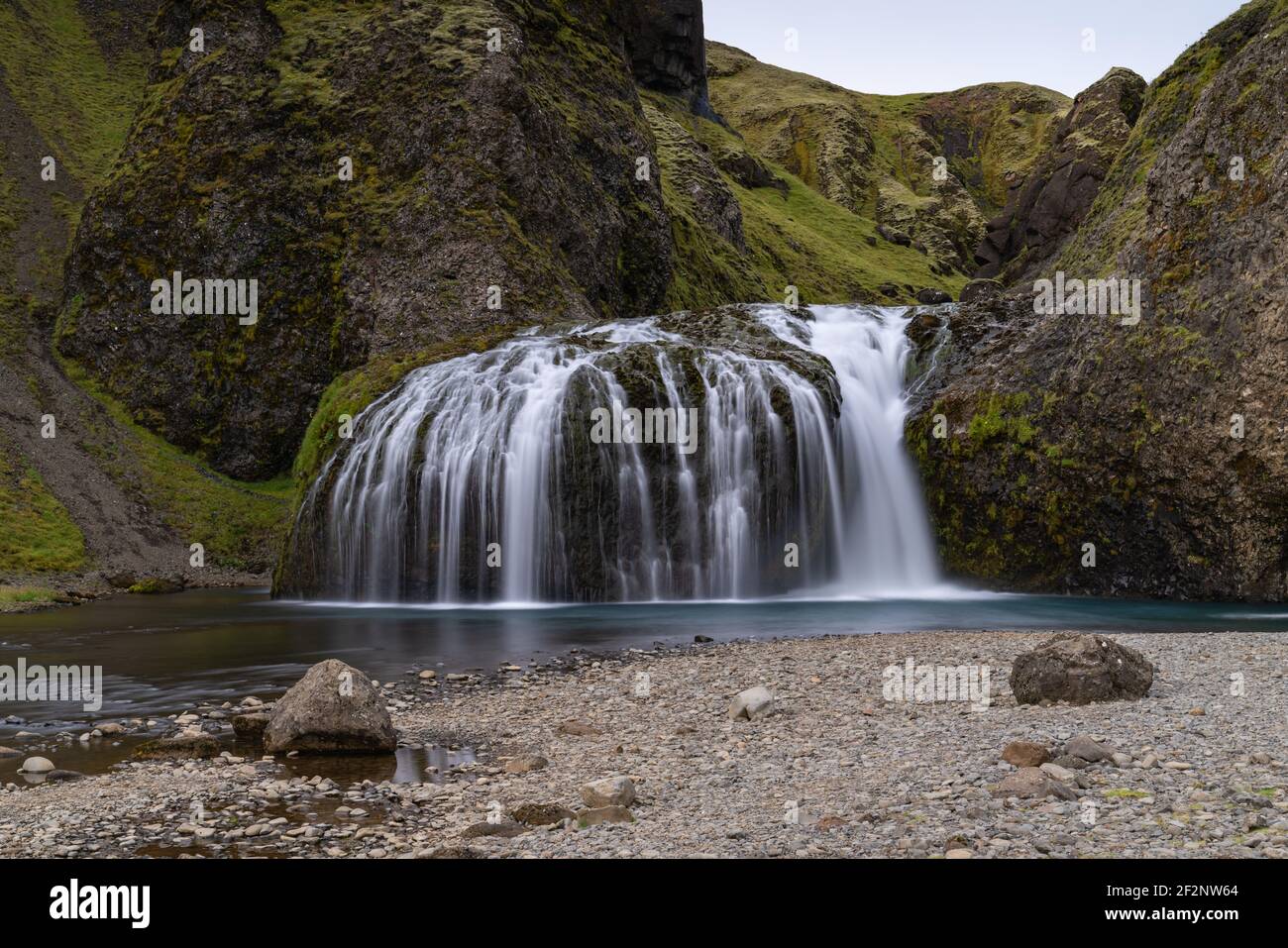 Kirkjubæjarklaustur Wasserfall Stockfoto