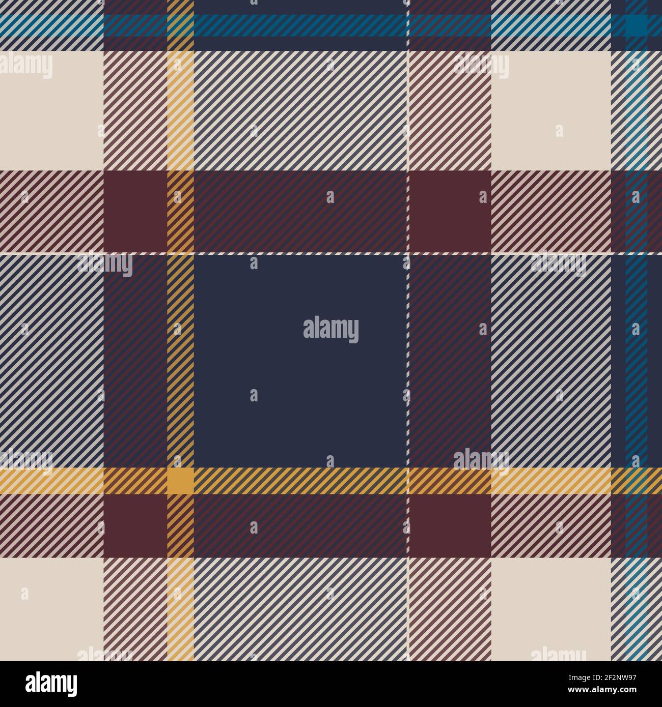 Vektor nahtlose Plaid Muster Illustration. Vintage College-Look karierten für Mode Textil-Design. Stock Vektor