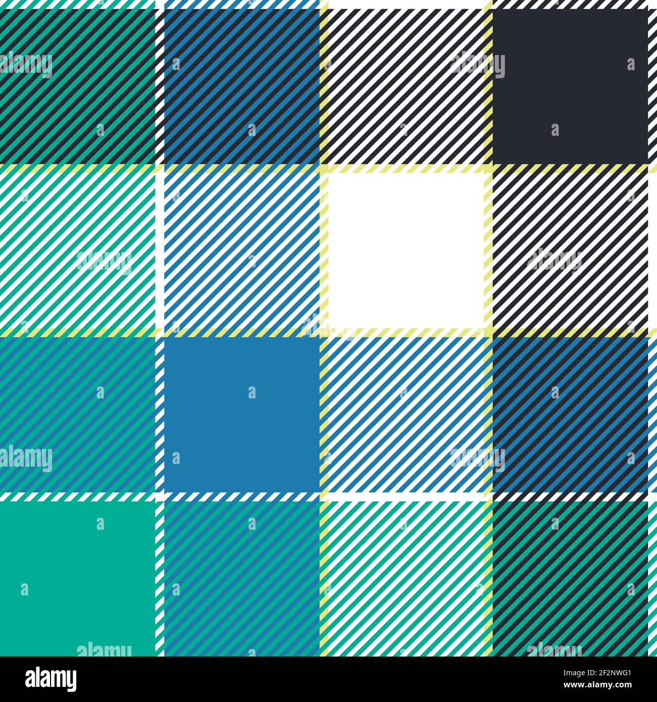Blaugrün nahtlose Plaid Muster Vektor Illustration. Karoplaid im modischen Textil-Design. Aqua-Farbtöne Stock Vektor