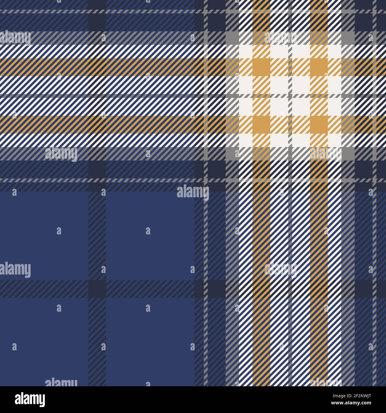 Nautische Plaid Muster nahtlose Vektor-Illustration. Moderner Karoplaid für modisches Textil-Design. Stock Vektor