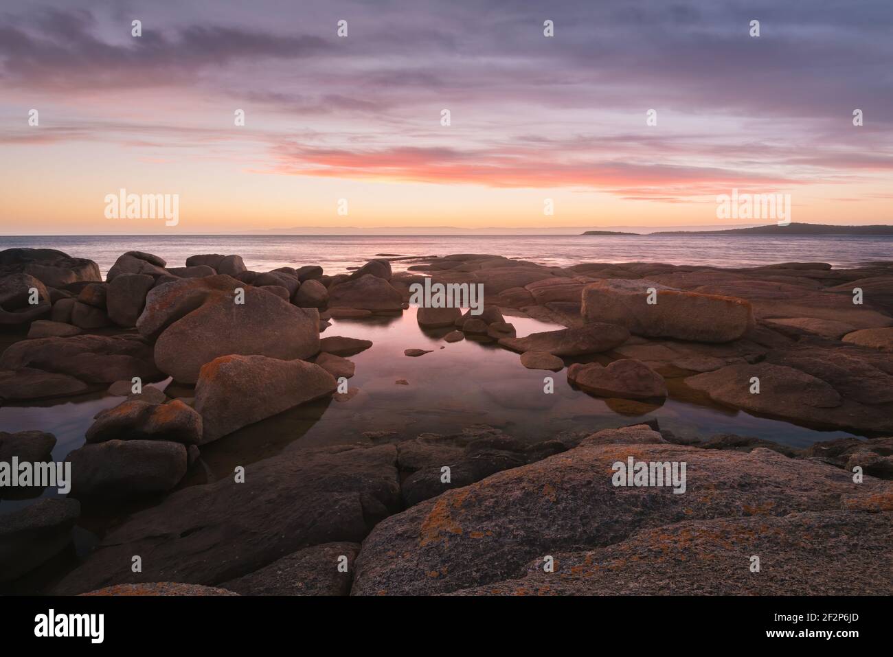 Tasmaniens Bay of Fires Stockfoto