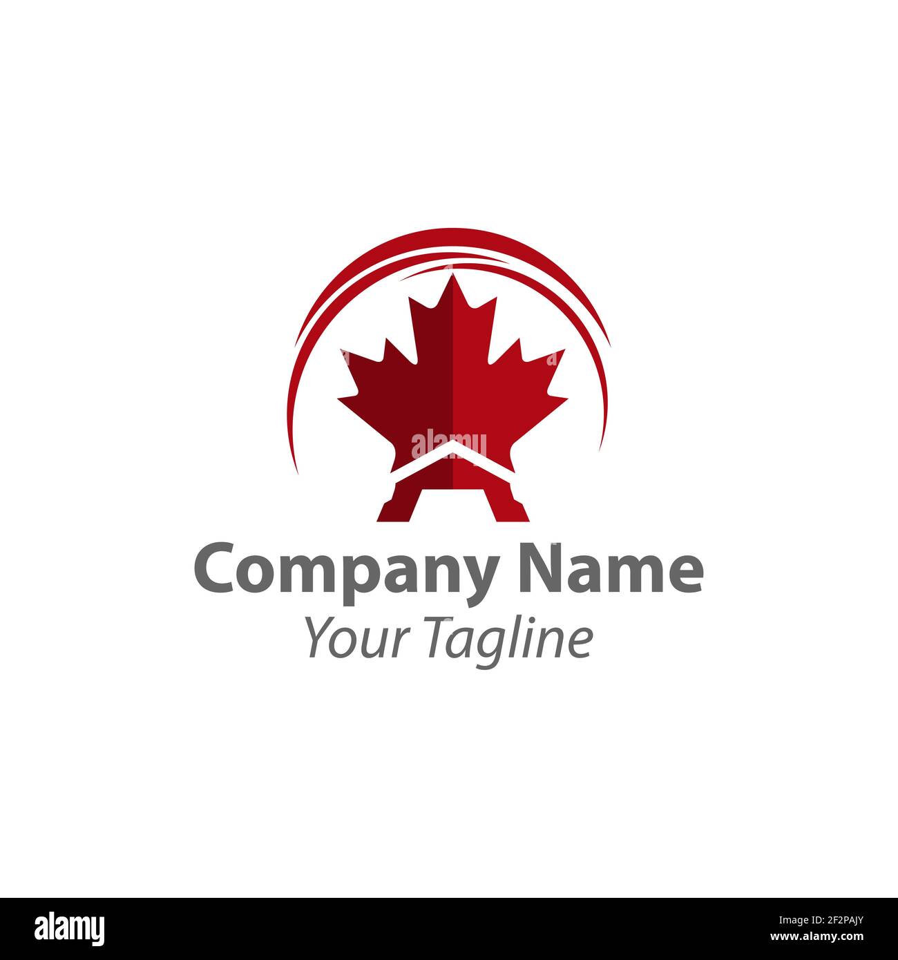 Modernes Kanada Maple Leaf Logo Design, kanada Ahorn Immobilien-Logo Vorlage.EPS 10 Stock Vektor