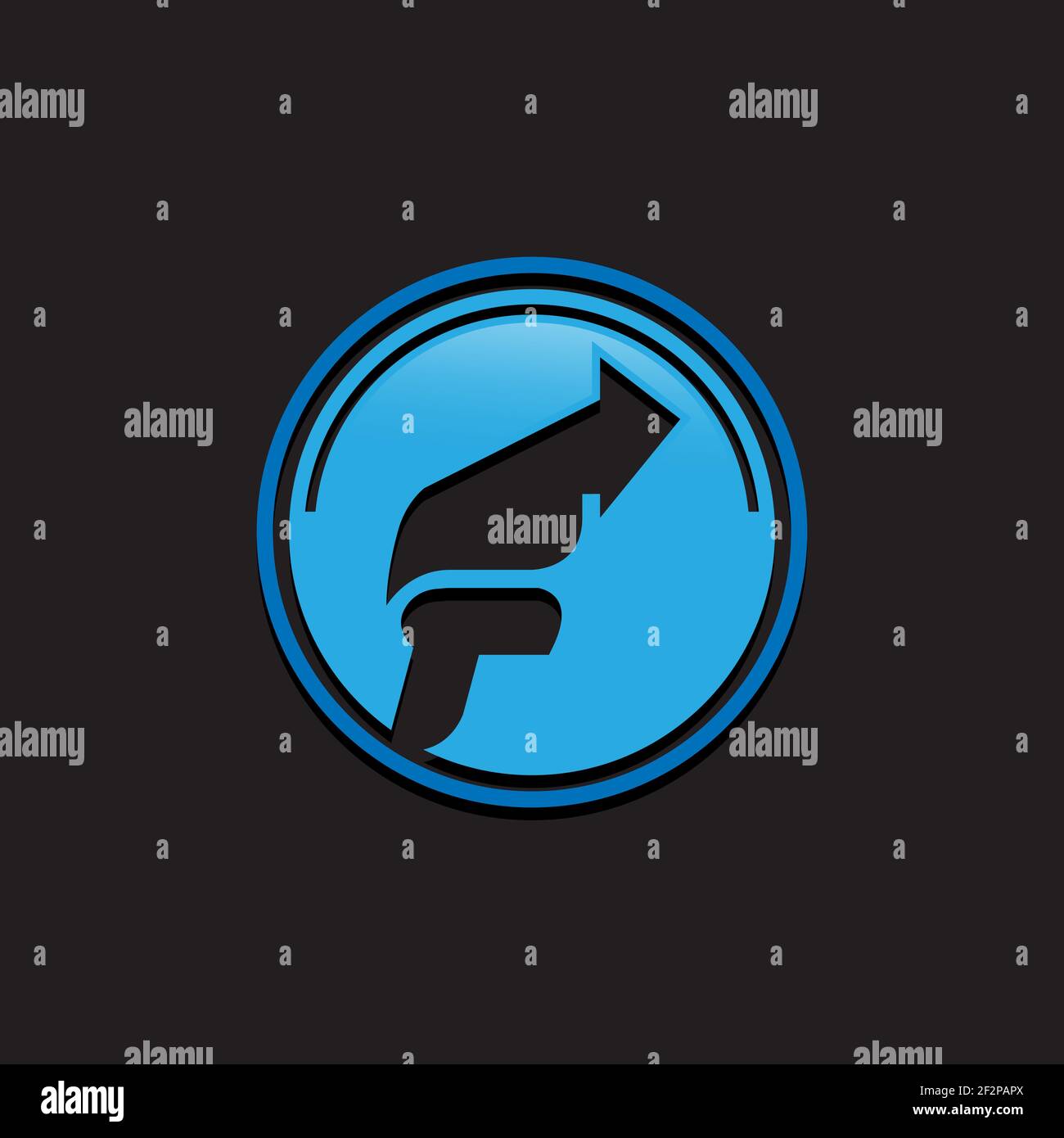 Vektor-Logo Design Buchstabe F Pfeilform für futuristische. Abstraktes Illustrationskonzept.EPS 10 Stock Vektor