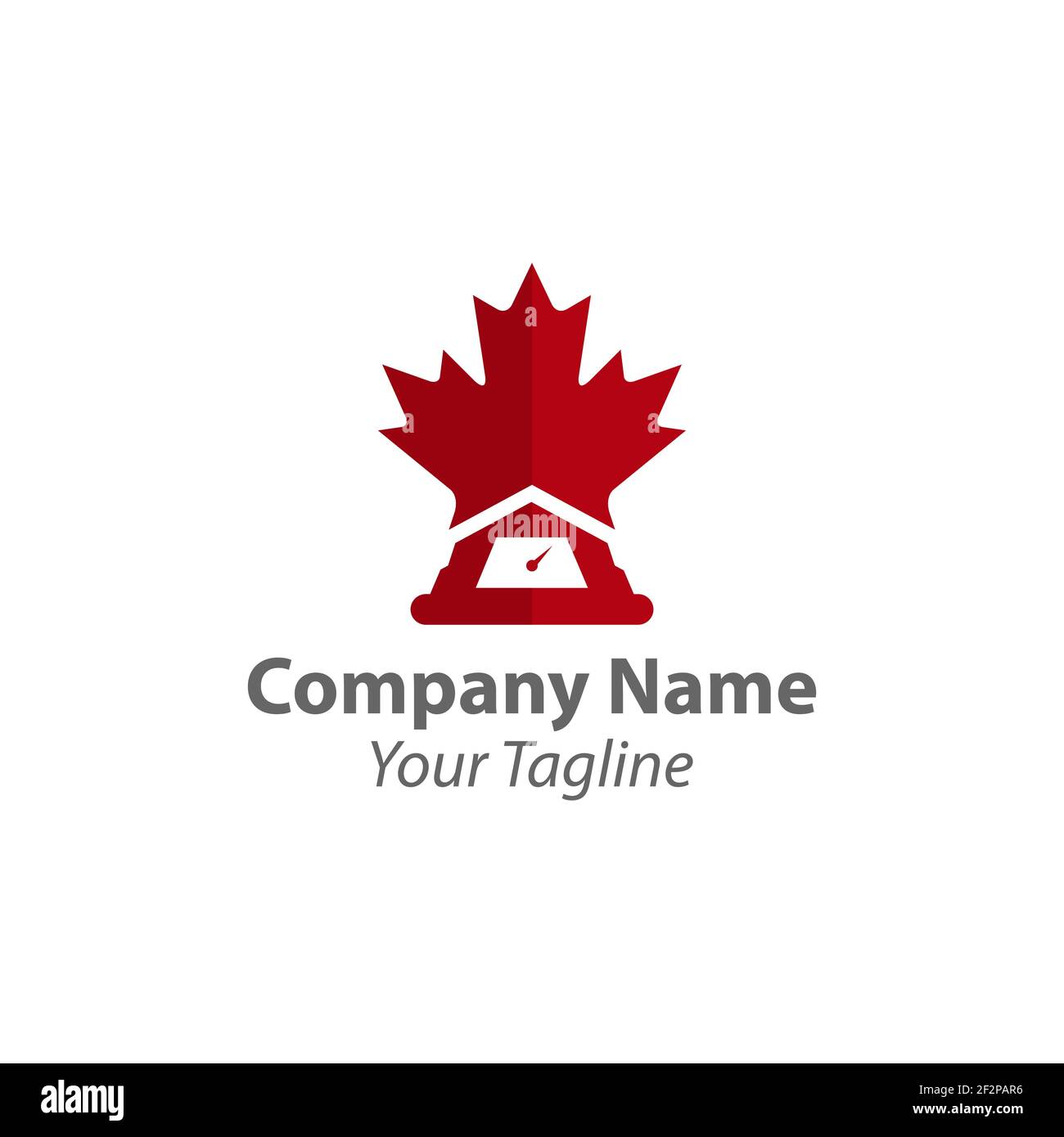 Modernes Kanada Maple Leaf Logo Design, kanada Ahorn Immobilien-Logo Vorlage.EPS 10 Stock Vektor