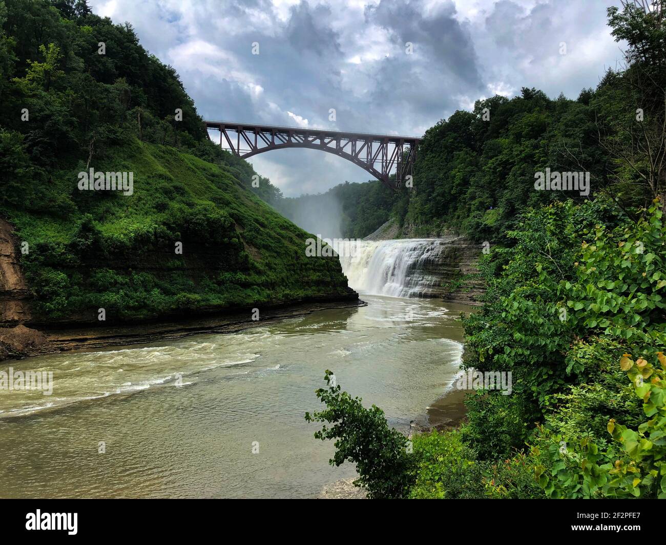 Letchworth State Park, New York, USA, großes Reiseziel mit drei großen Wasserfällen und insgesamt 50. Stockfoto