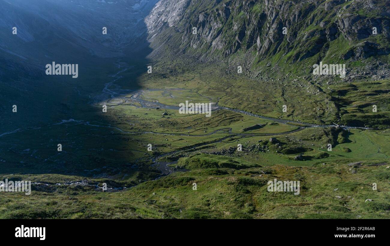 Gletscherfluss Stockfoto