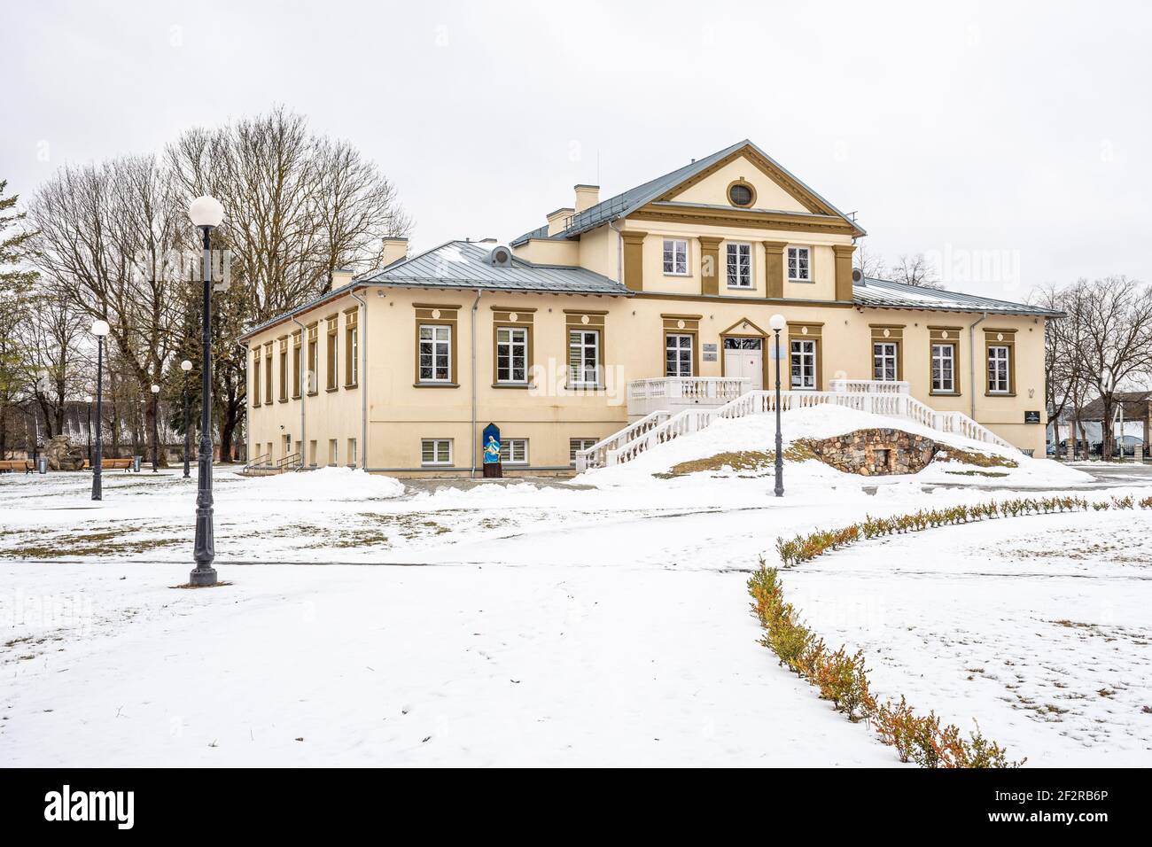 Zentrum des traditionellen Handwerks am Houvalt Manor in Maisiagala, historische Stadt in Vilnius Bezirk Gemeinde, Litauen, etwa 25 km entfernt Stockfoto