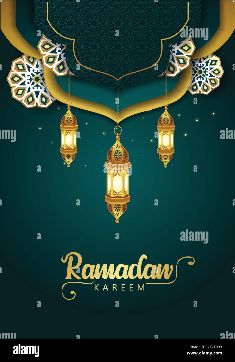 Hängende Laterne für Ramadan Kareem und eid mubarak. Muster, Hintergrund.Vektor-Illustration Stock Vektor