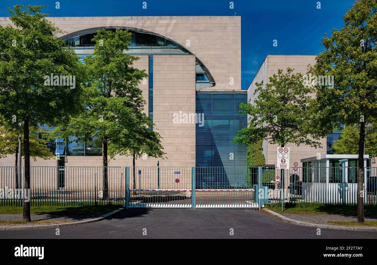 Das Bundeskanzleramt im Regierungsbezirk Berlin Stockfoto