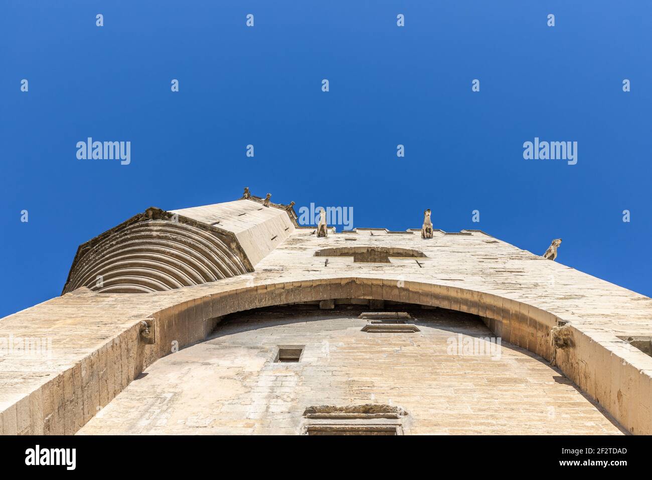 Schloss Fassade Element des Palastes der Päpste in der Stadt Avignon Stockfoto