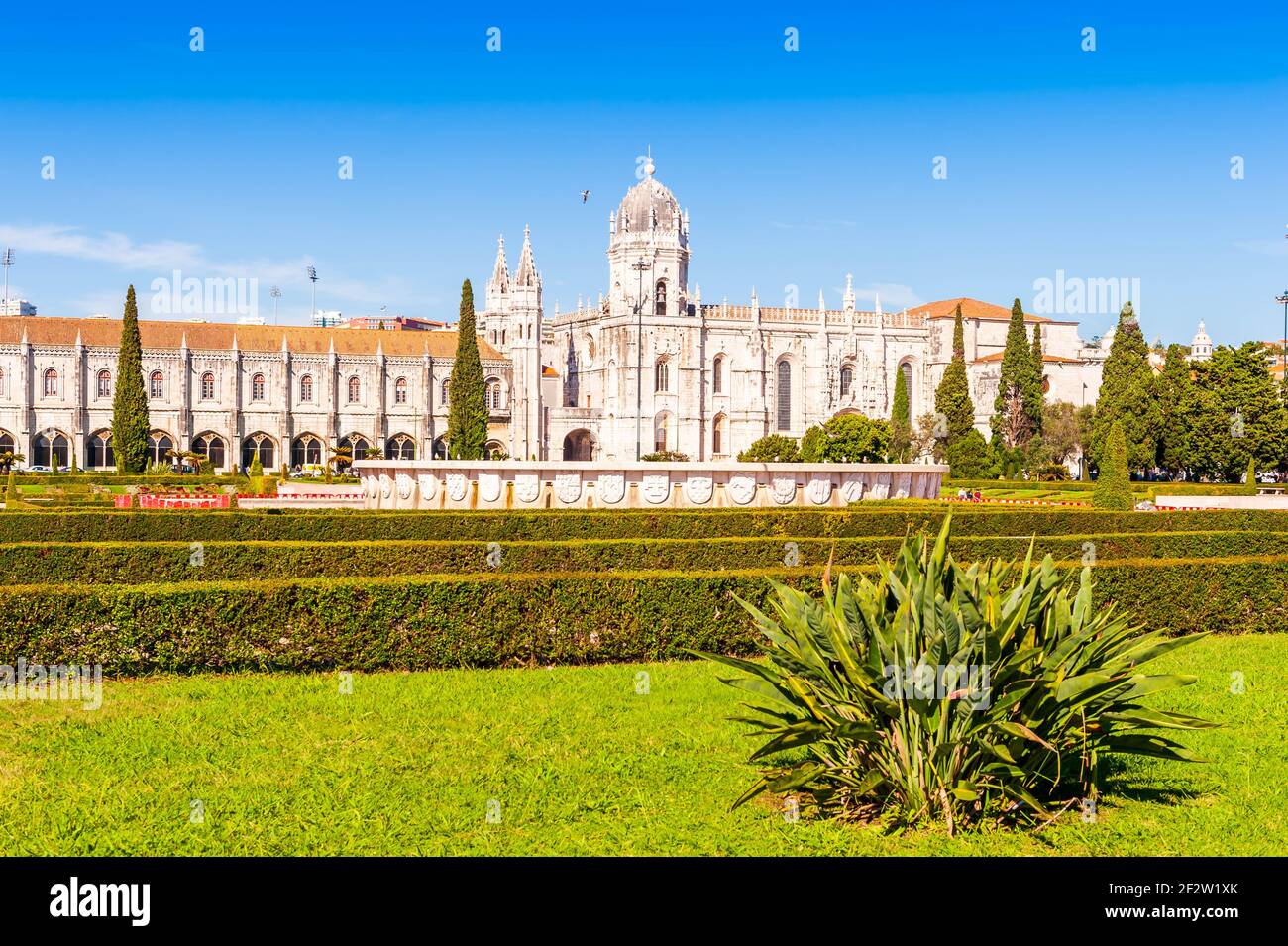 Das Jeronimos Kloster des Ordens des Heiligen Hieronymus in Lissabon in Portugal Stockfoto