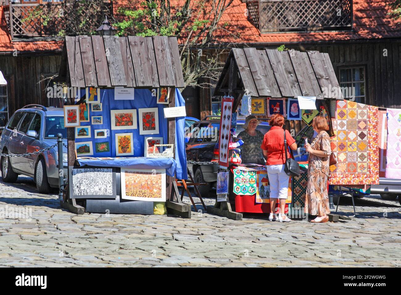 Das Romantic Angel Kunstfestival in Lanckorona, Polen. Stockfoto