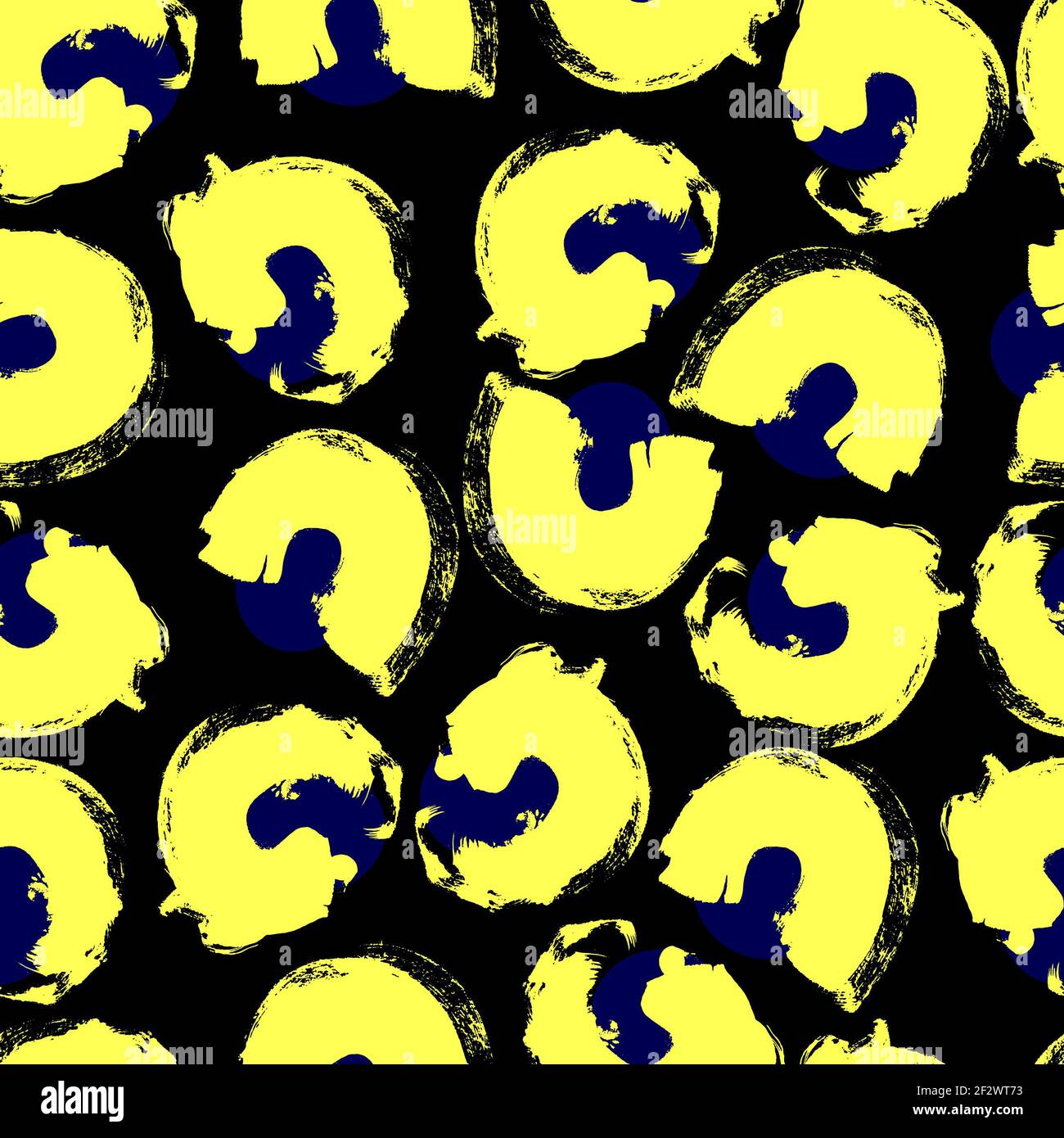 vektor nahtlose Muster abstrakt grungy Kreise malen auf hellen Hintergrund. Handzeichnung Stockfoto