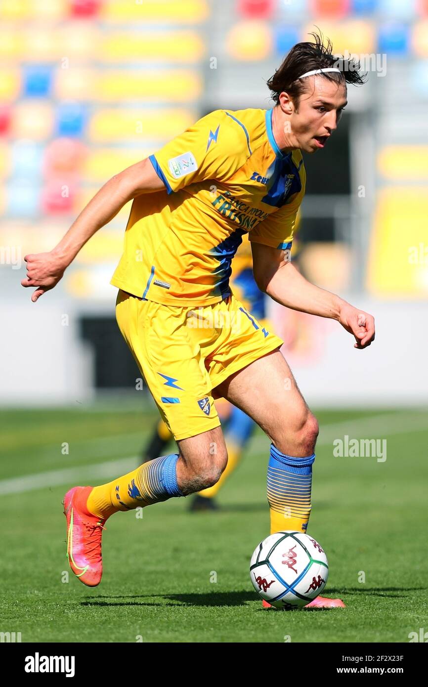 Andrija Novakowitsch von Frosinone in Aktion während der italienischen Meisterschaft, BKT Lega Serie B Fußballspiel zwischen Frosinone Calcio und Brescia Calcio am 13. März 2021 im Benito Stirpe Stadion in Frosinone, Italien - Foto Federico Proietti / DPPI Stockfoto