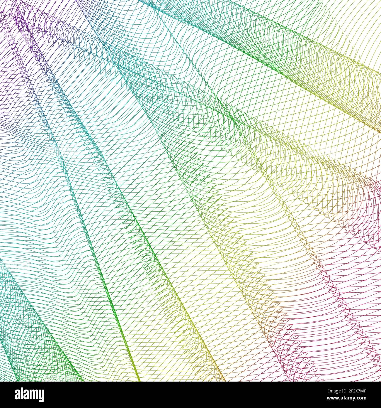 Abstrakt gewellter Hintergrund in Regenbogenfarben. Vector lebendige Netzmuster, texturierte Textil-Effekt. Glänzende Spektrumswellen. Vorlage für künstlerische Feiertage. EPS10 Stock Vektor