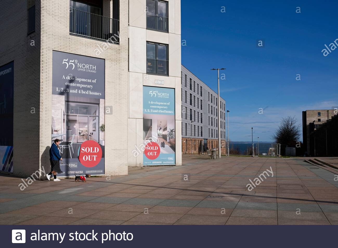 Moderne Wohnimmobilie Ausverkauft am Saltyre Square, Waterfront Avenue, Granton Edinburgh, Schottland Stockfoto