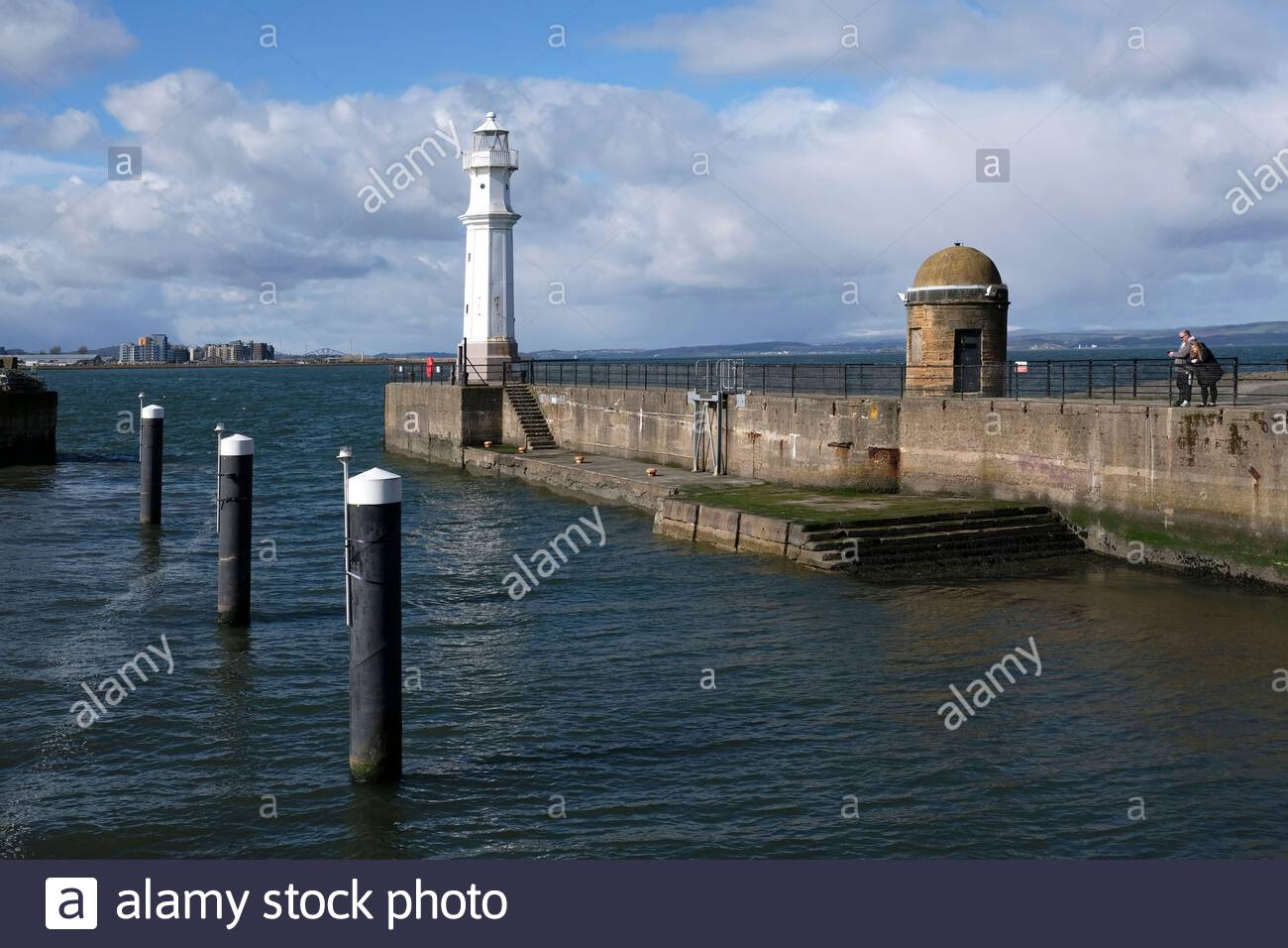 Newhaven Harbour, Edinburgh, Schottland Stockfoto