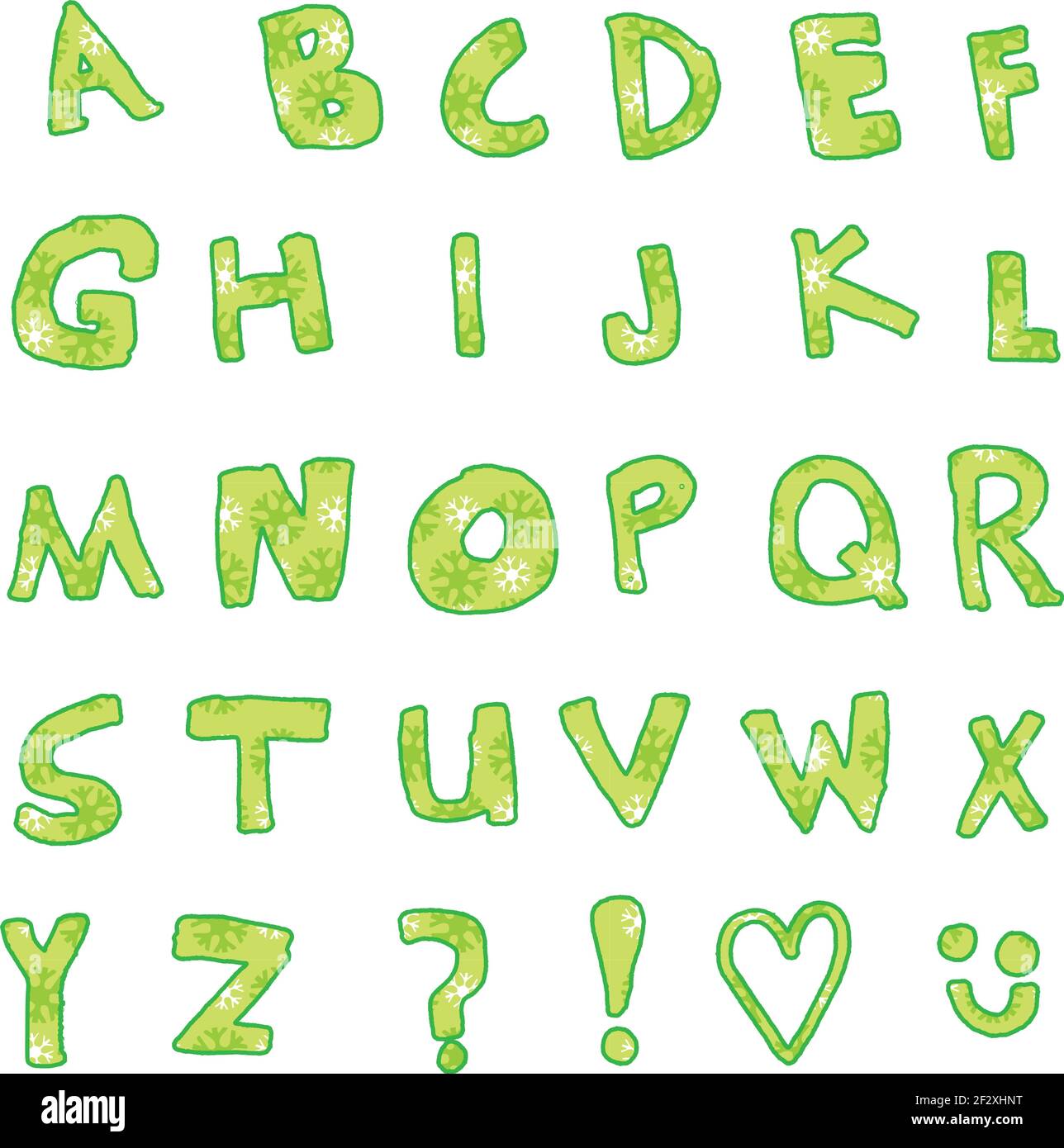 Englische Alphabet Design a-z-Serie Stock Vektor