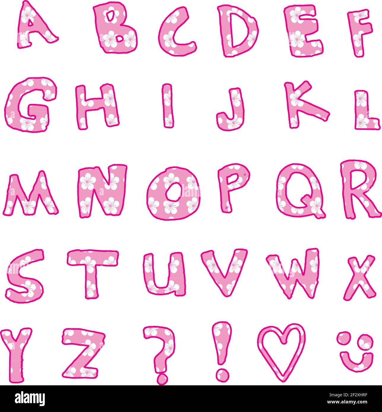 Englische Alphabet Design a-z-Serie Stock Vektor