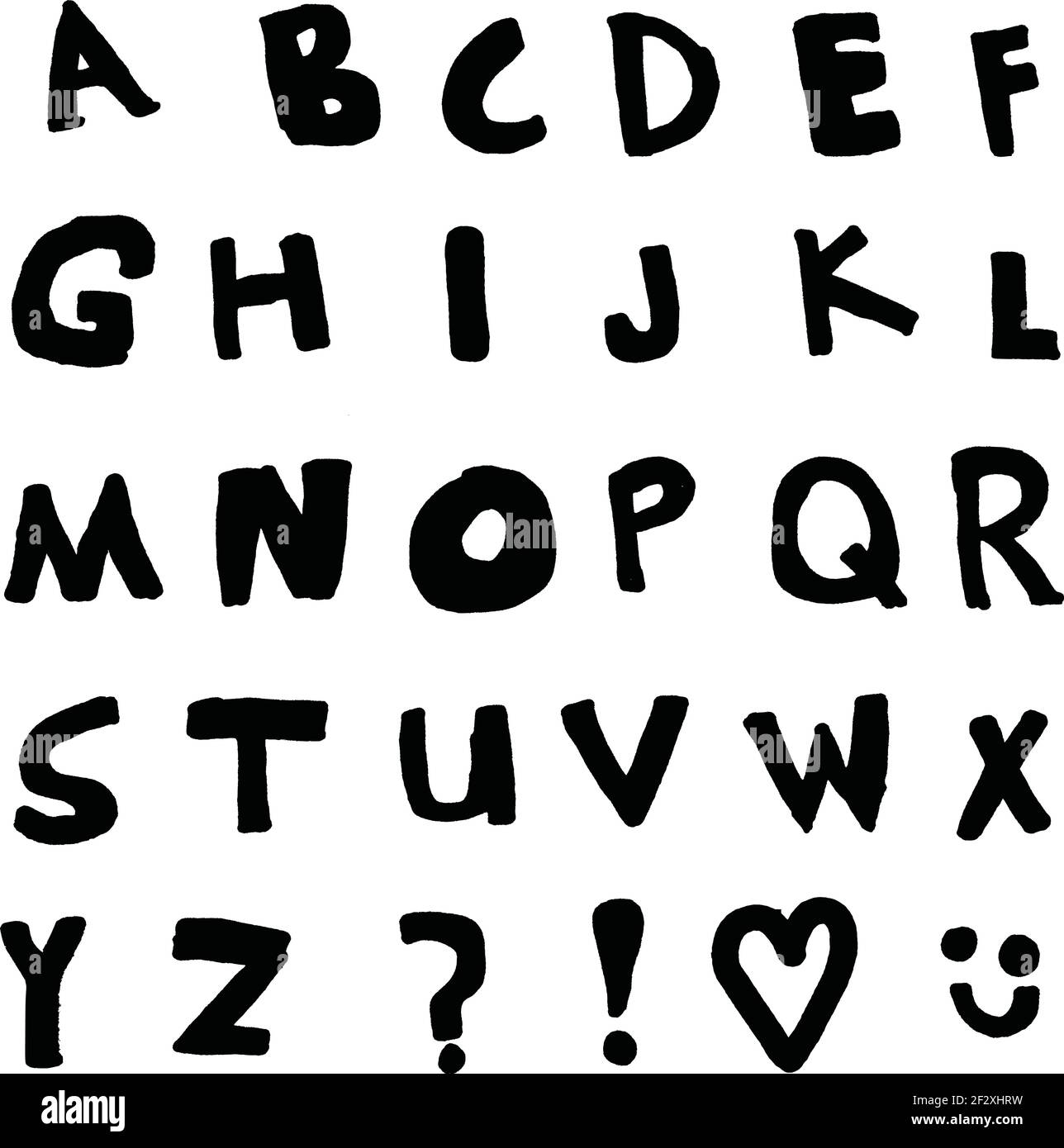 Englische Alphabet Design a-z-Serie Stock Vektor