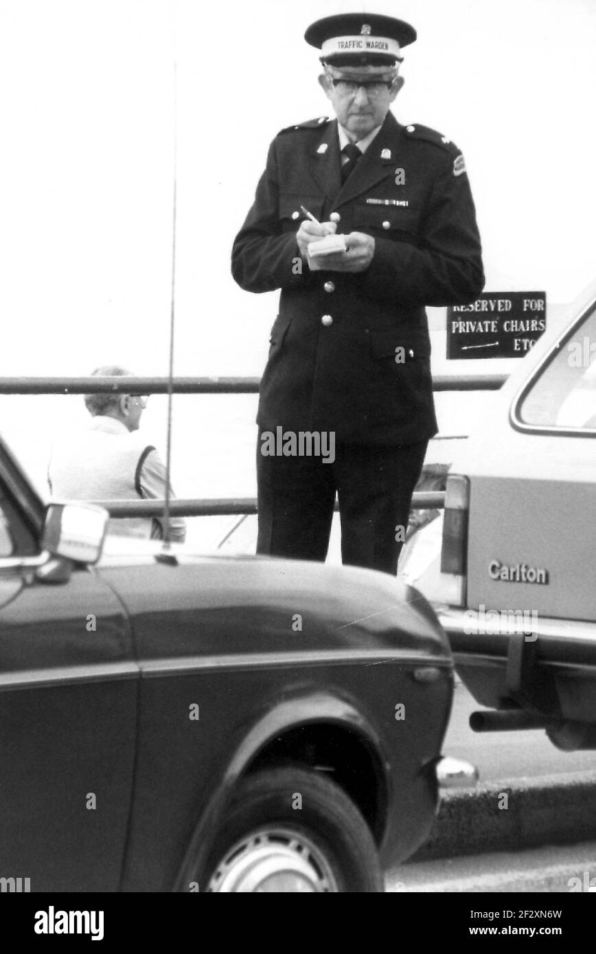 SCHRECKLICH HAROLD DIE GEISSEL DER AUTOFAHRER IN VENTNOR AUF DER ISLE OF WIGHT. 1984 PIC. MIKE WALKER Stockfoto