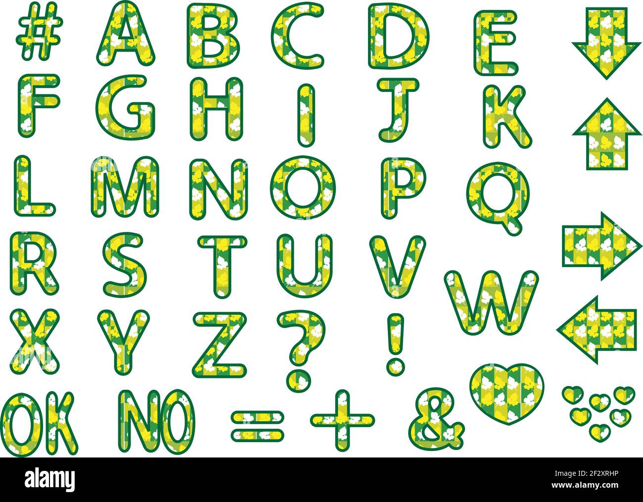 Englische Alphabet Design a-z s1 bis 10 Serie Stock Vektor