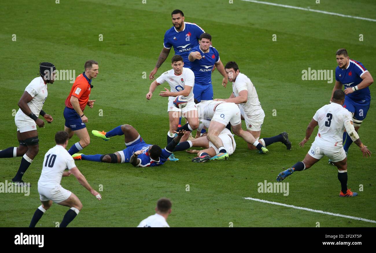 London, England, 13th March 2021, Rugby Union, Guinness Six Nations Championship, England gegen Frankreich, Twickenham, 2021, 13/03/2021 Ben Youngs of England Credit:Paul Harding/Alamy Live News Stockfoto