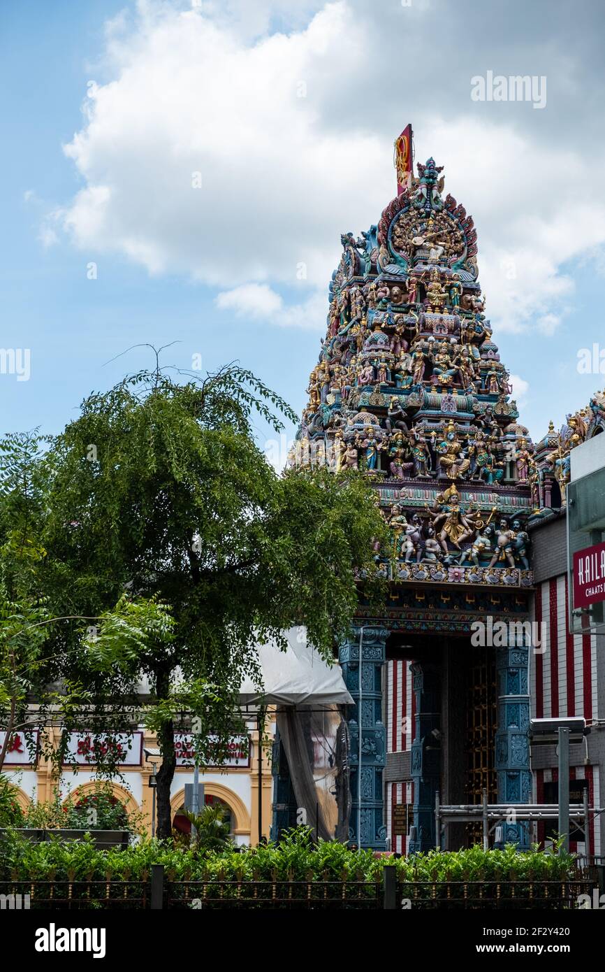 Sri Veeramakaliamman Tempel, Little India, Singapur Stockfoto