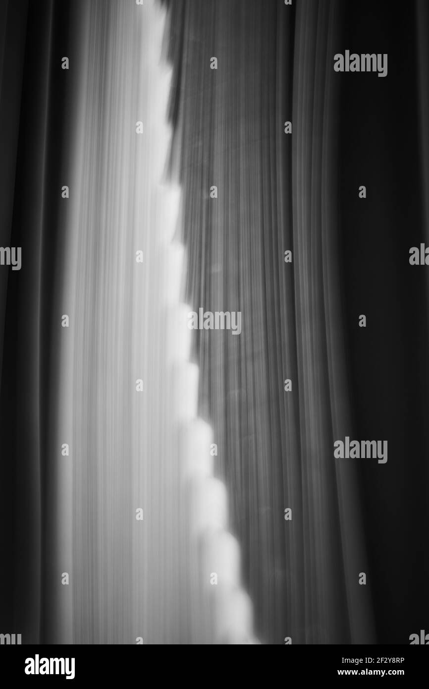 Schwarz-Weiß extreme Nahaufnahme des temporären Setups Schaffung abstrakter Bild Stockfoto